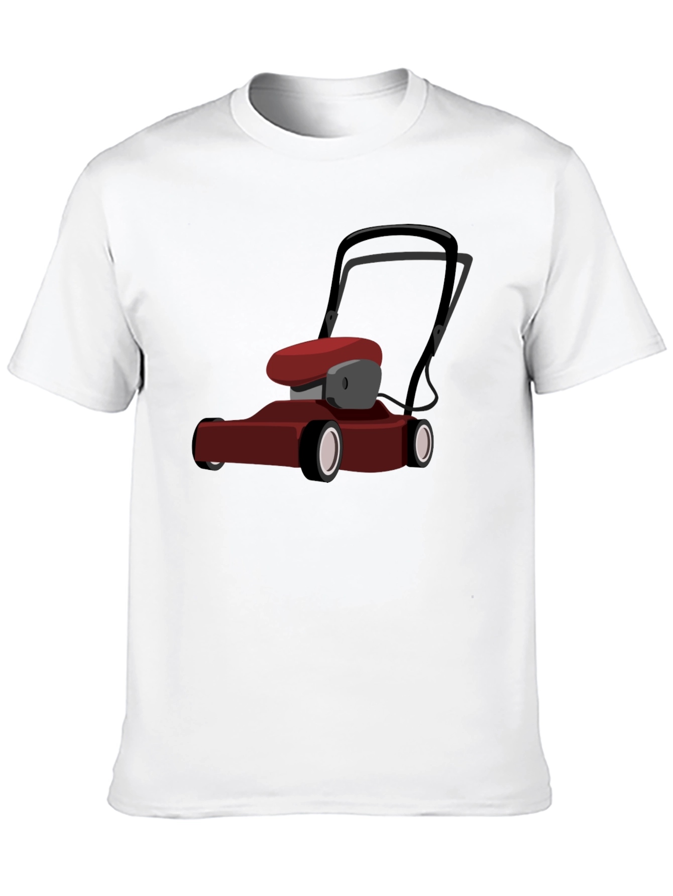 Camiseta Negra con Diseño de Cortacésped