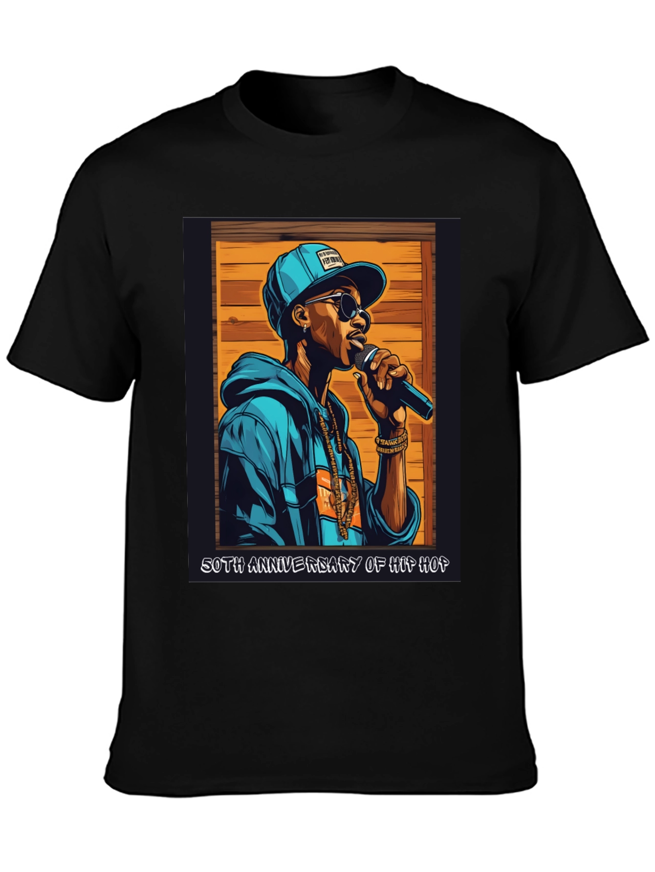 Camiseta Negra 50 Aniversario Hip Hop