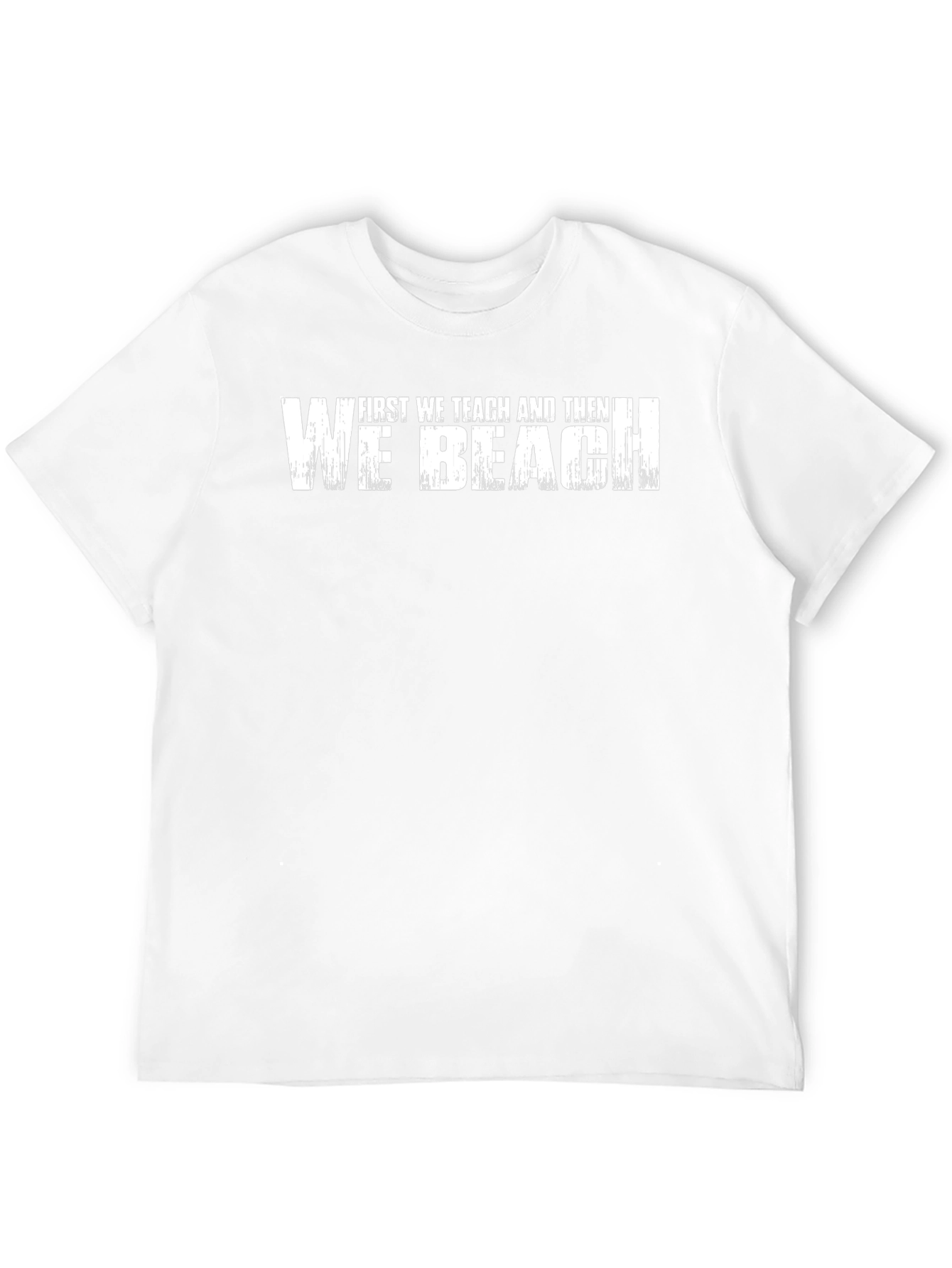 Camiseta Negra: Primero Enseñar Luego Playa