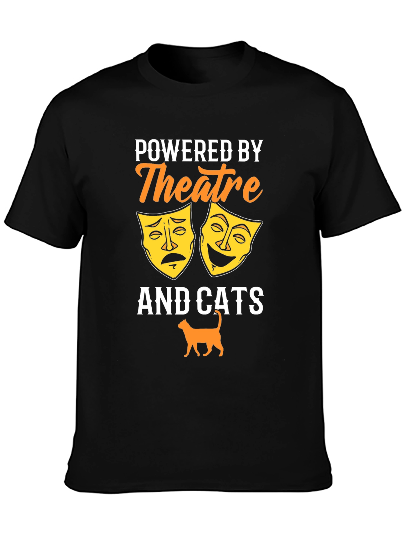 Camiseta Negra Theatre and Cats