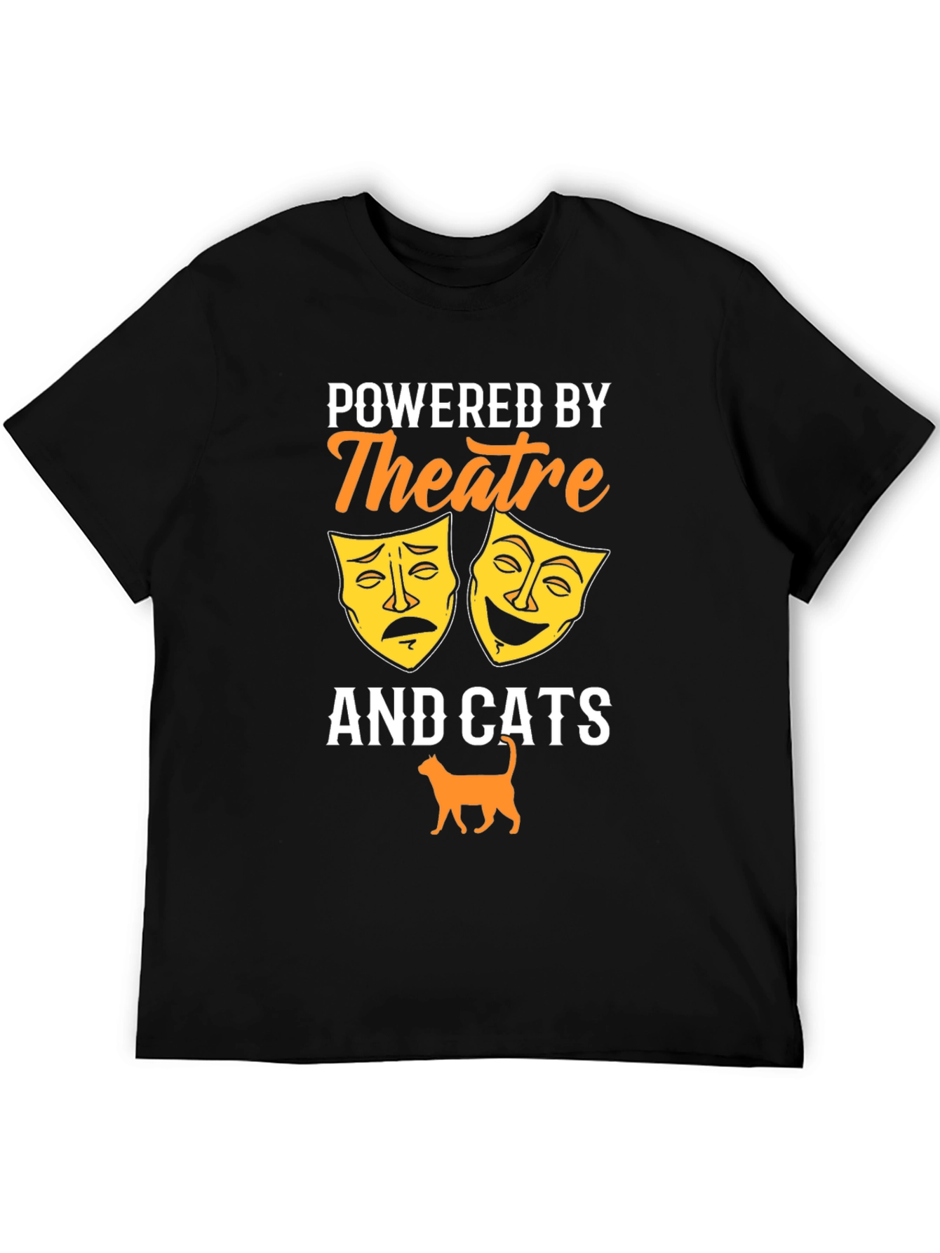 Camiseta Negra Theatre and Cats