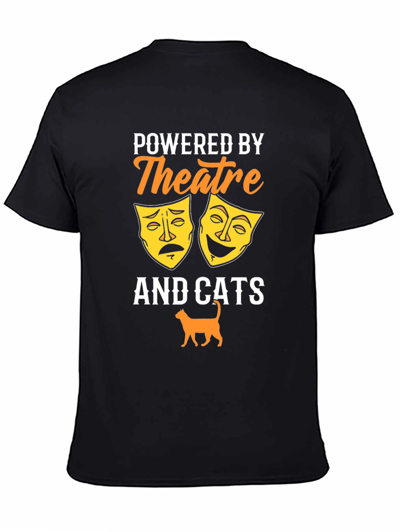 Camiseta Negra Theatre and Cats