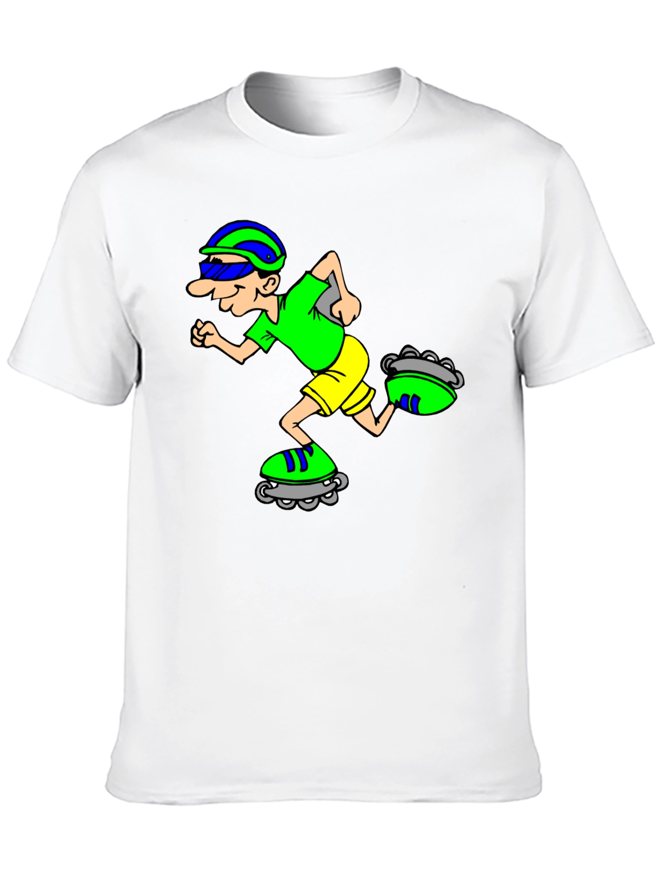 Camiseta Negra con Diseño de Patinador Animado