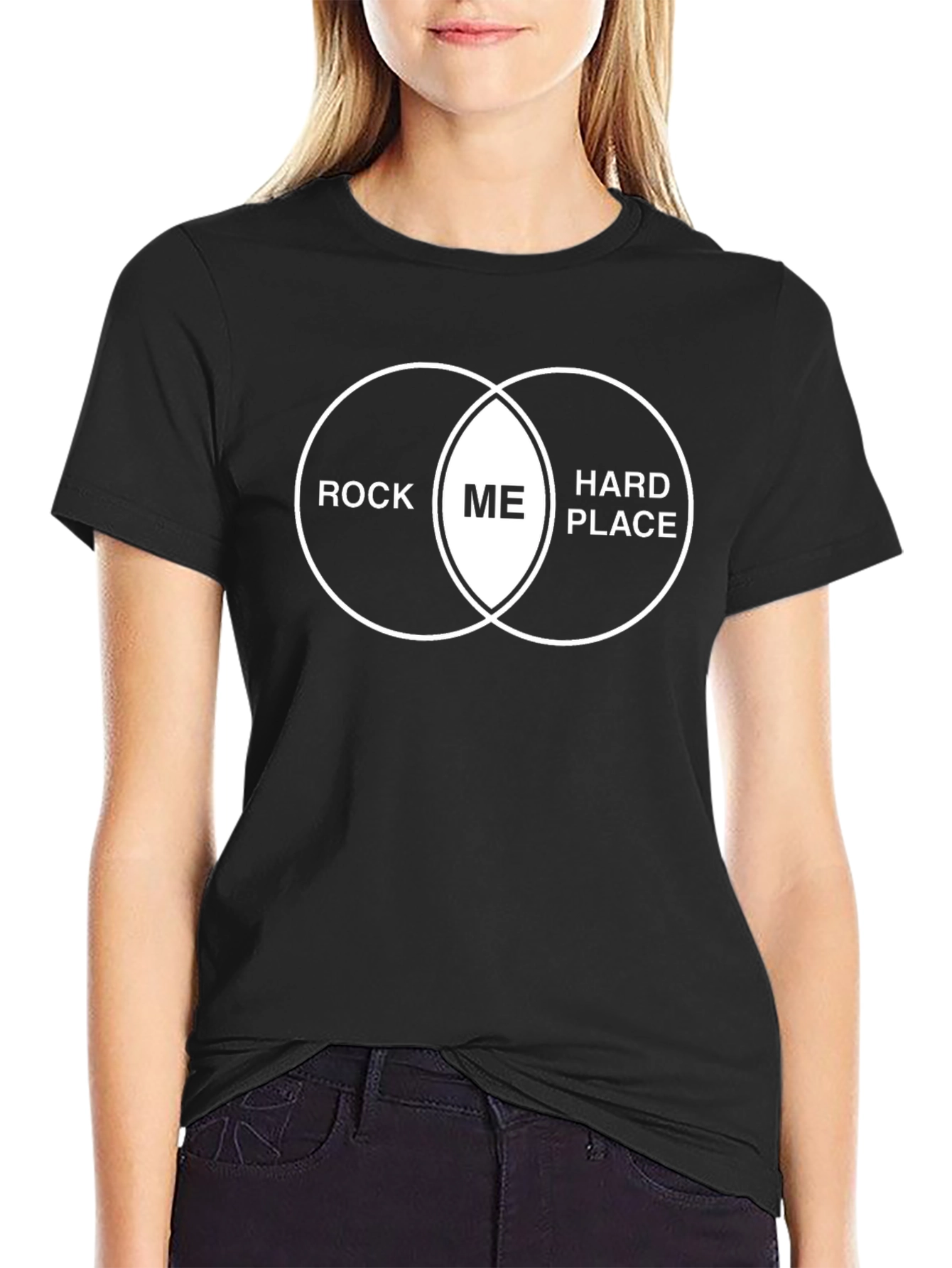 Camiseta Negra con Diagrama Rock Me Hard Place