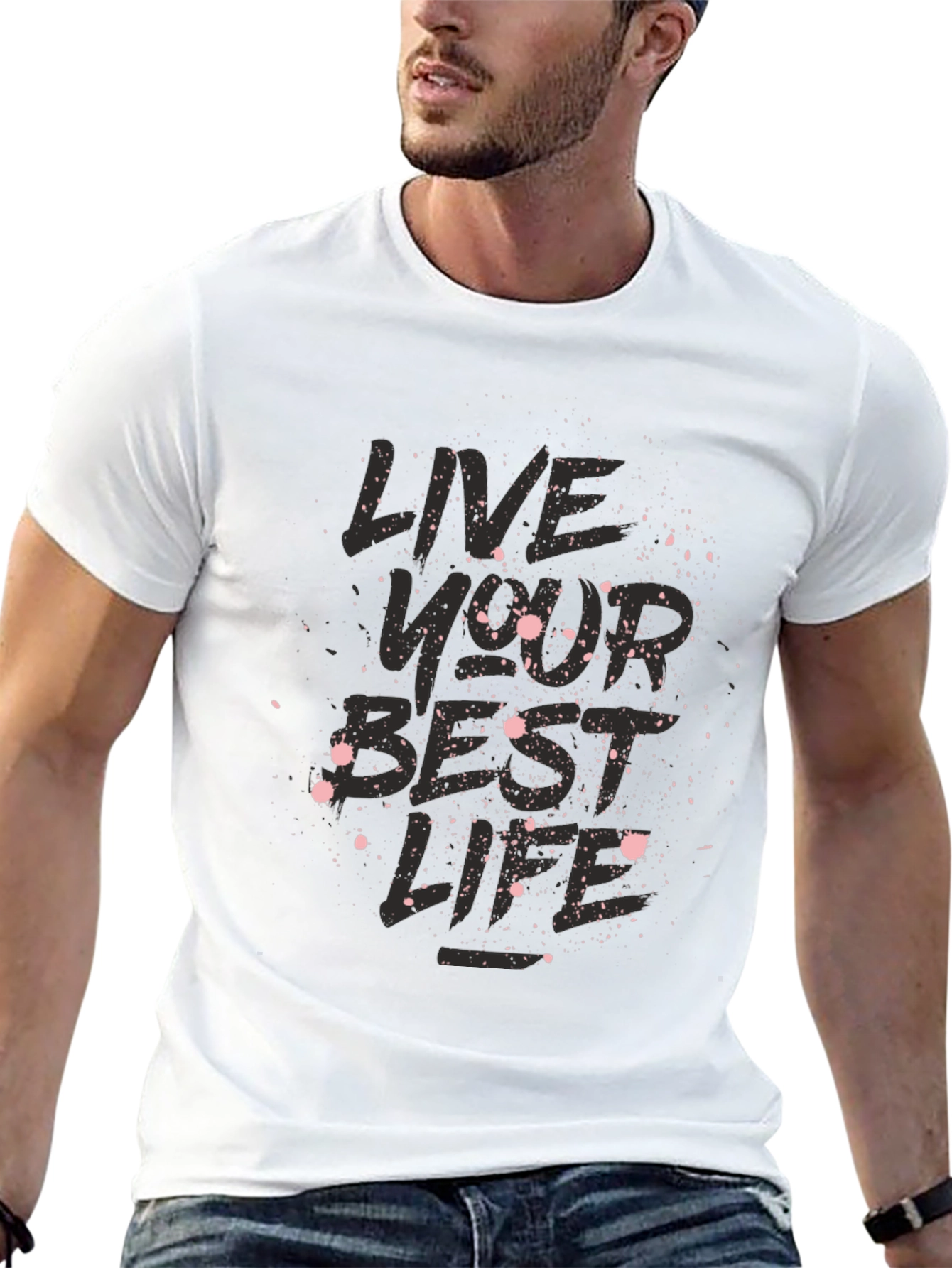 Camiseta Negra Vive Tu Mejor Vida