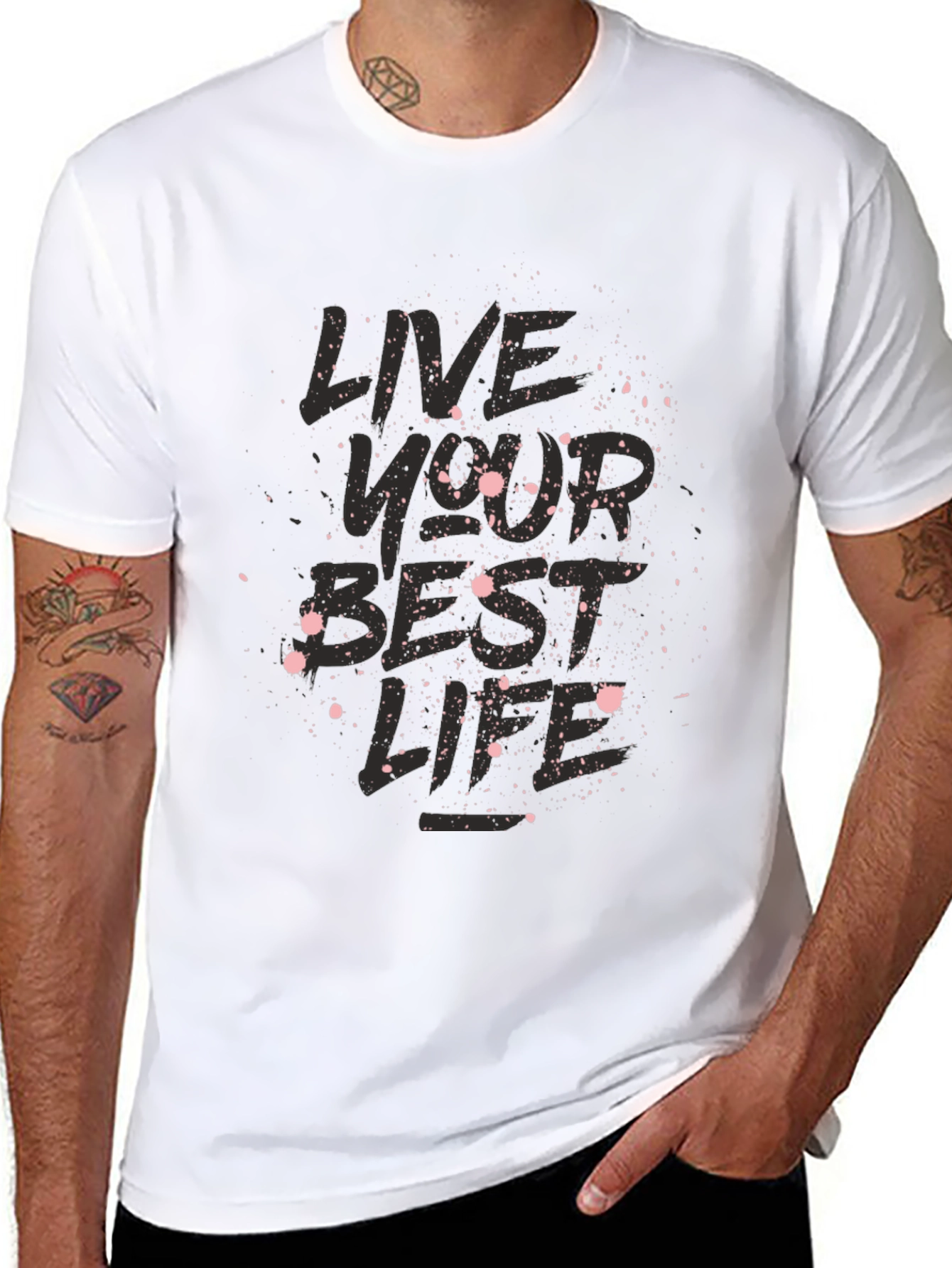 Camiseta Negra Vive Tu Mejor Vida