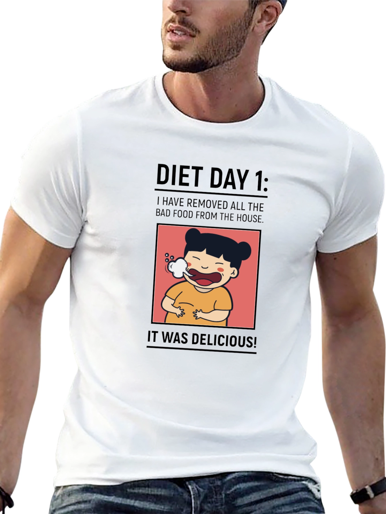 Camiseta Negra Día 1 de Dieta