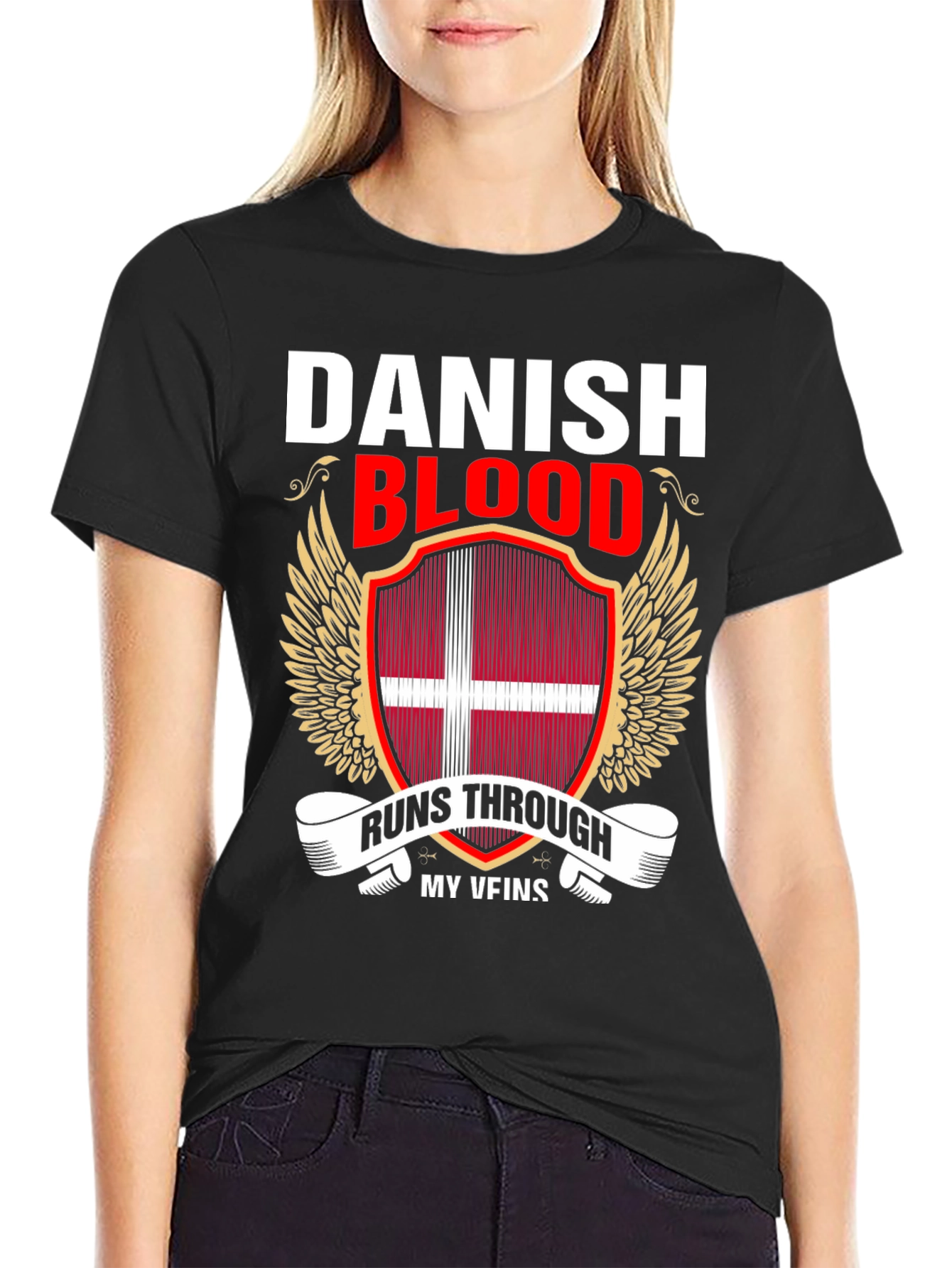 Camiseta Sangre Danesa con Diseño Patriótico