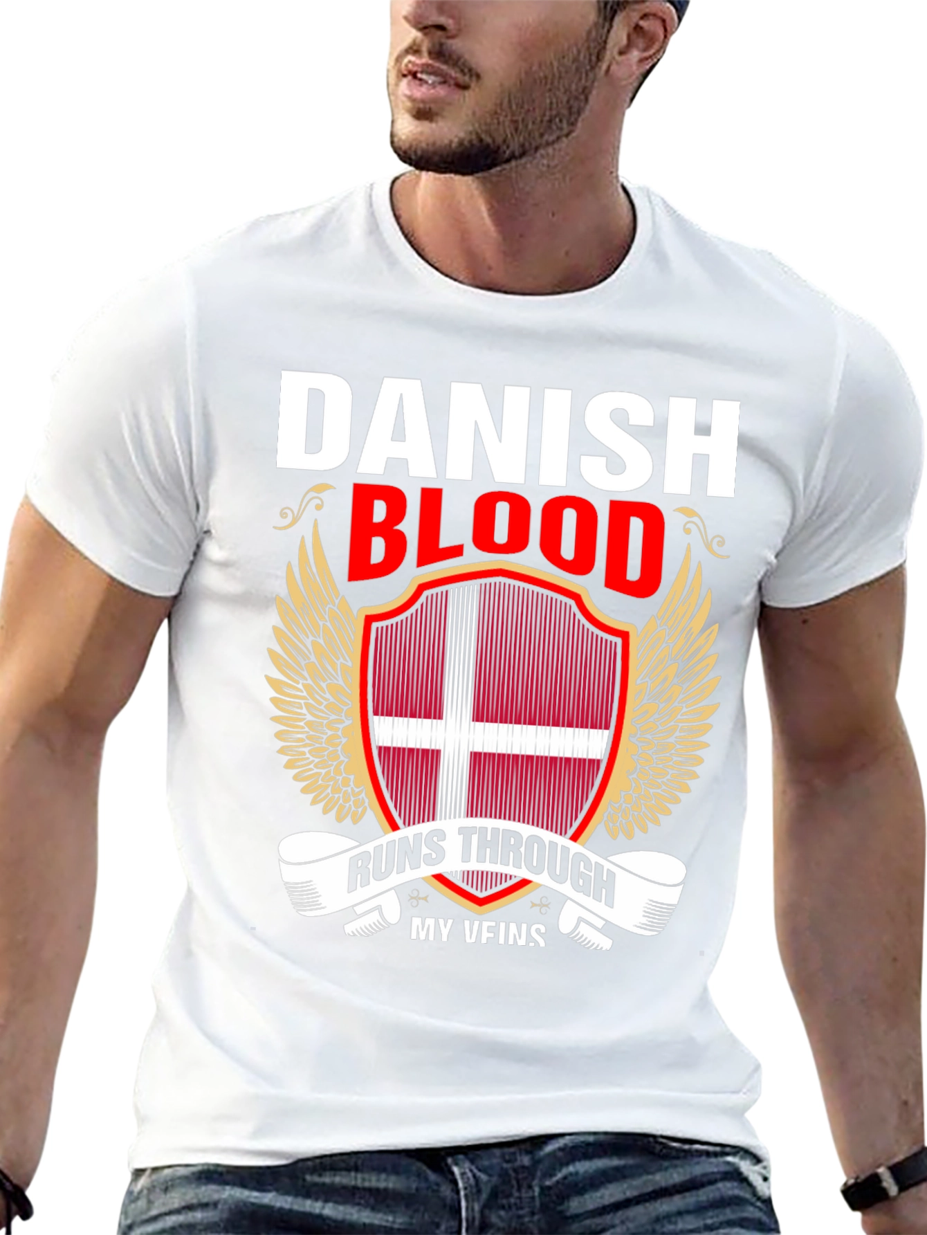 Camiseta Sangre Danesa con Diseño Patriótico