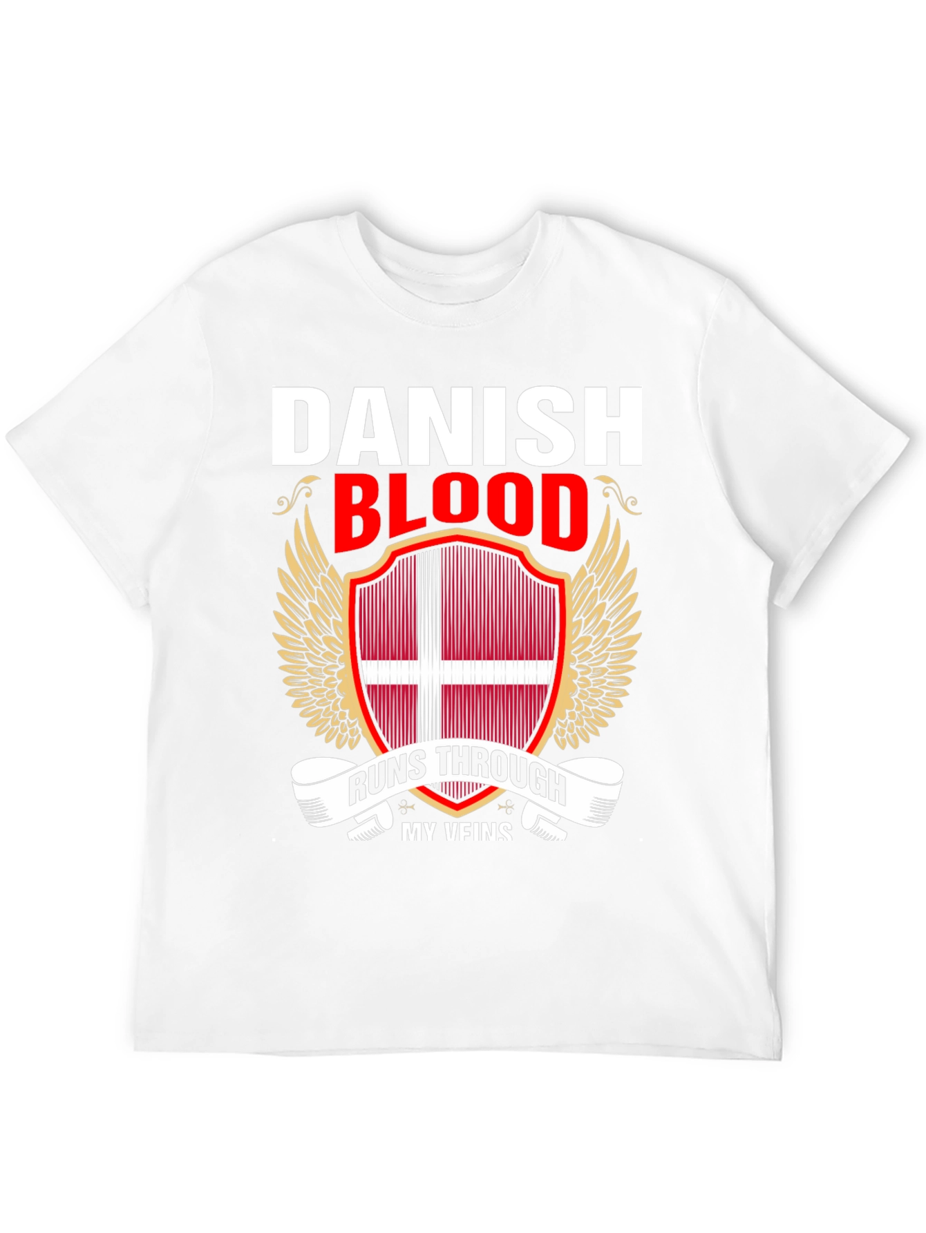 Camiseta Sangre Danesa con Diseño Patriótico