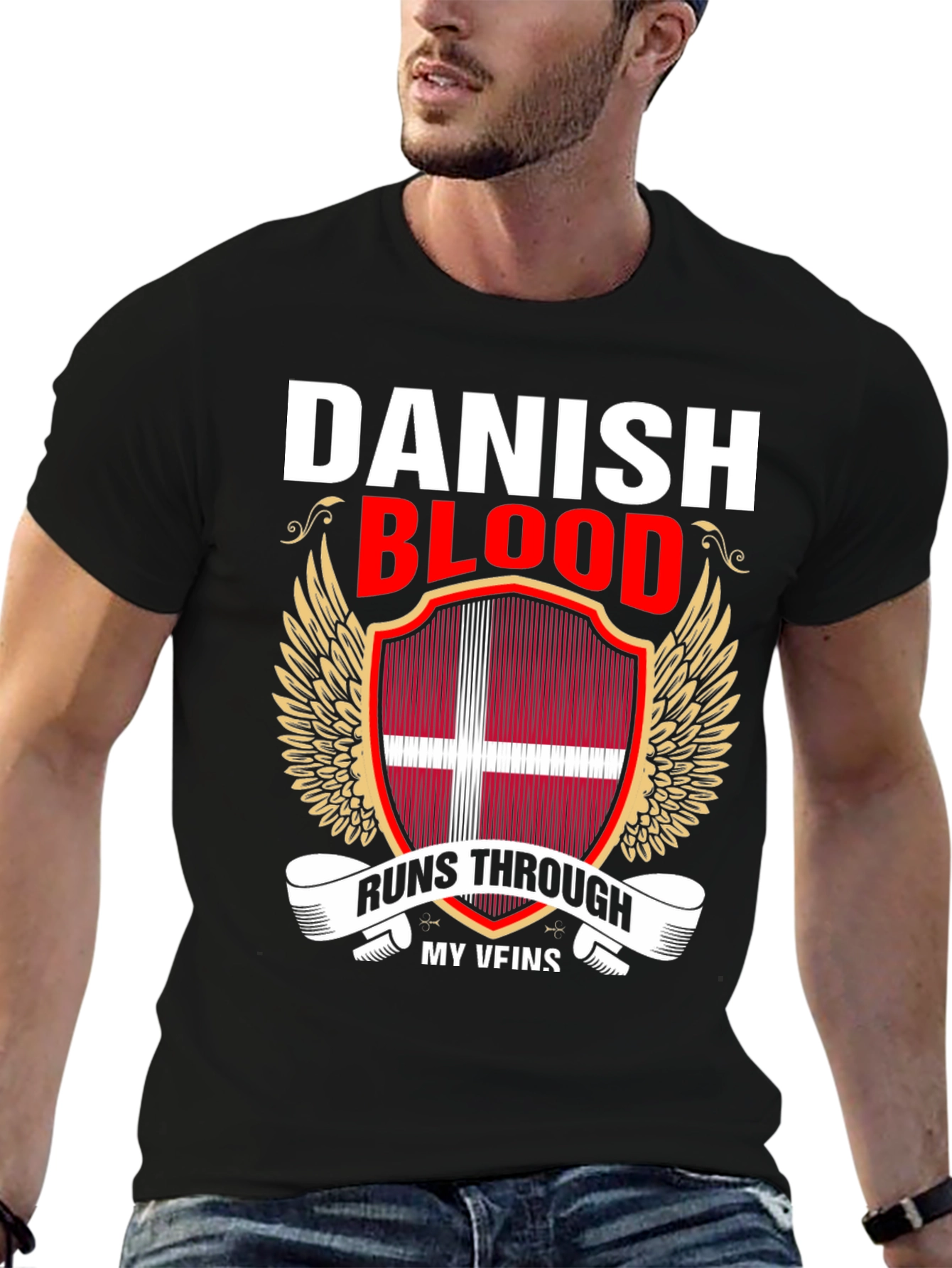 Camiseta Sangre Danesa con Diseño Patriótico