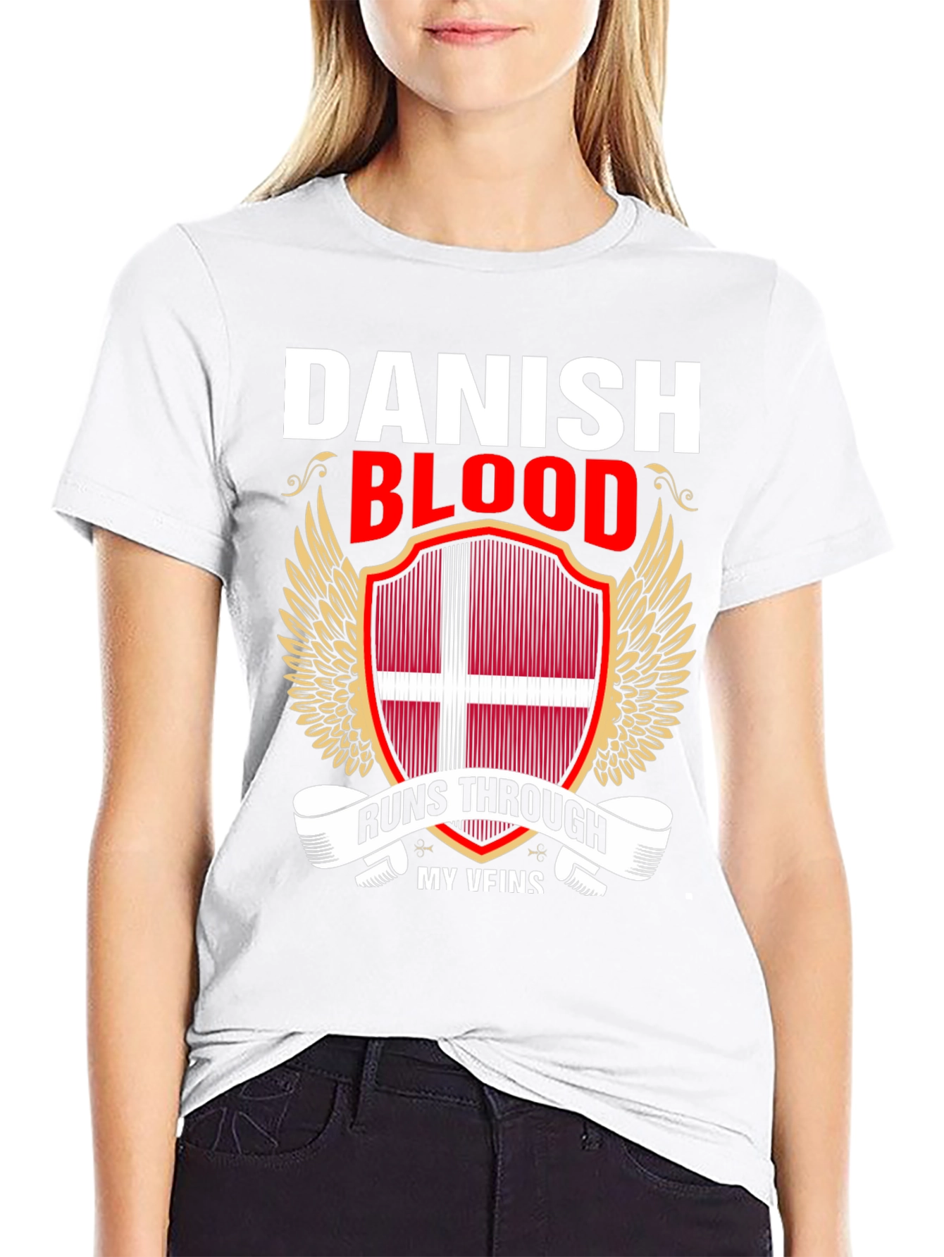 Camiseta Sangre Danesa con Diseño Patriótico
