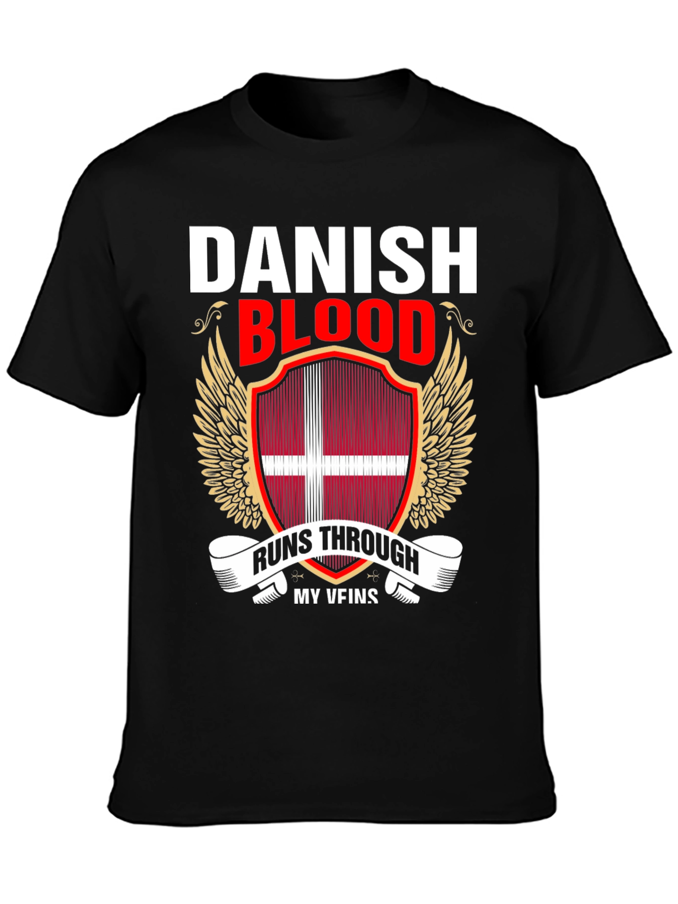 Camiseta Sangre Danesa con Diseño Patriótico