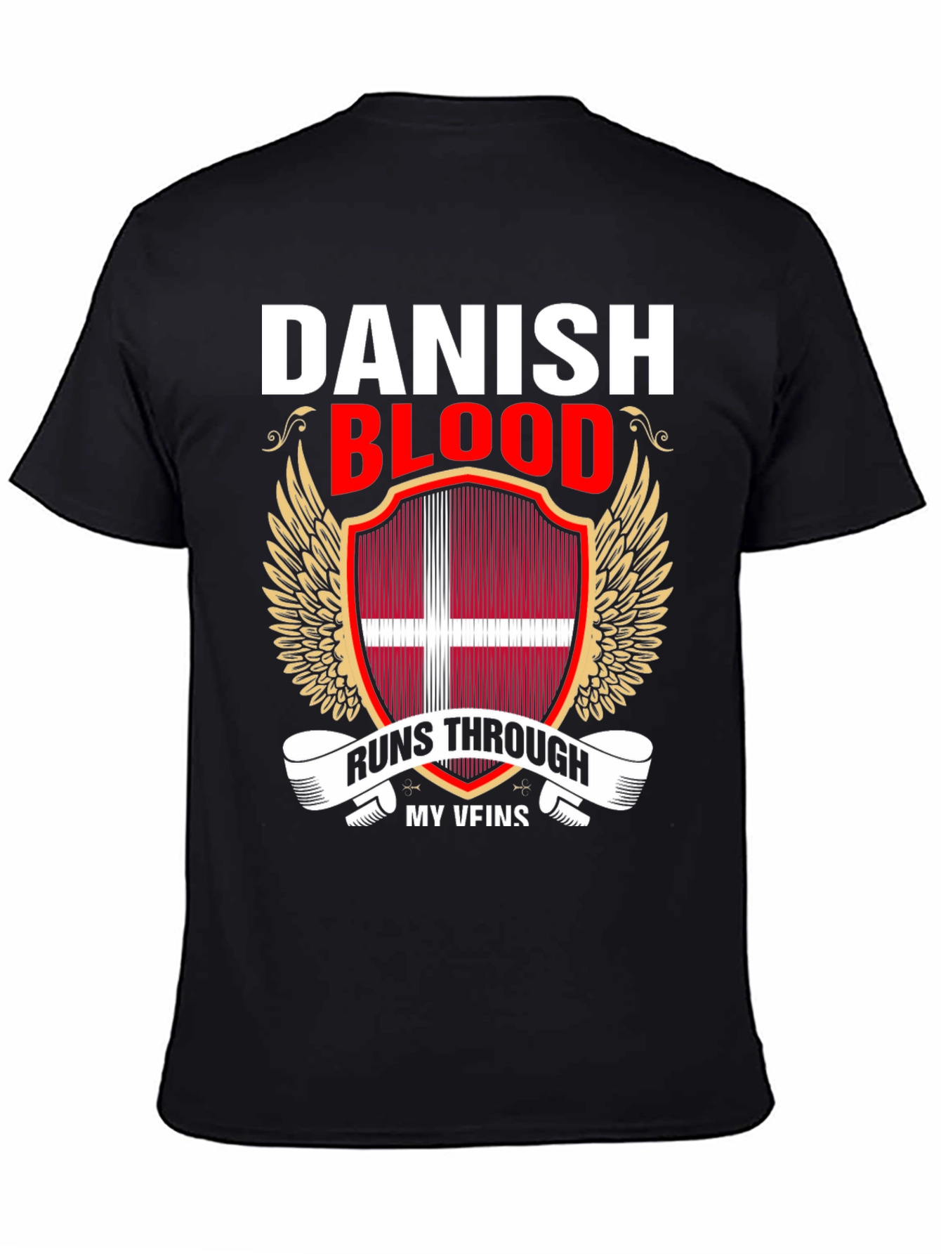 Camiseta Sangre Danesa con Diseño Patriótico
