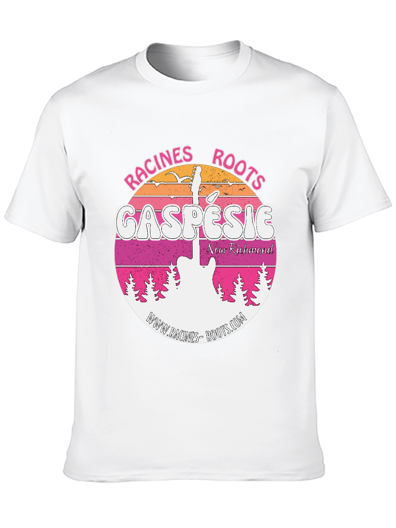 Camiseta Negra Racines Roots Gaspésie