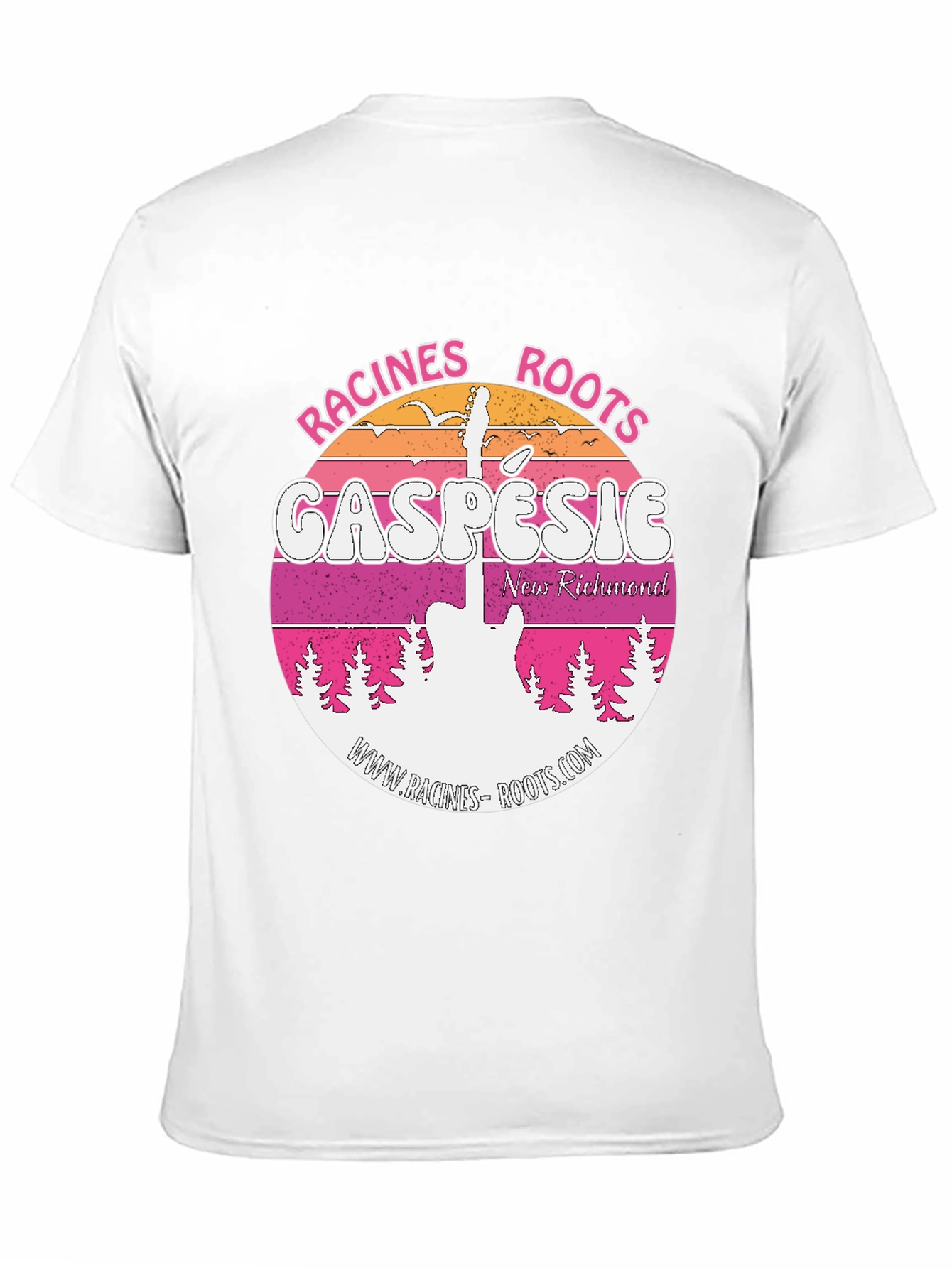 Camiseta Negra Racines Roots Gaspésie