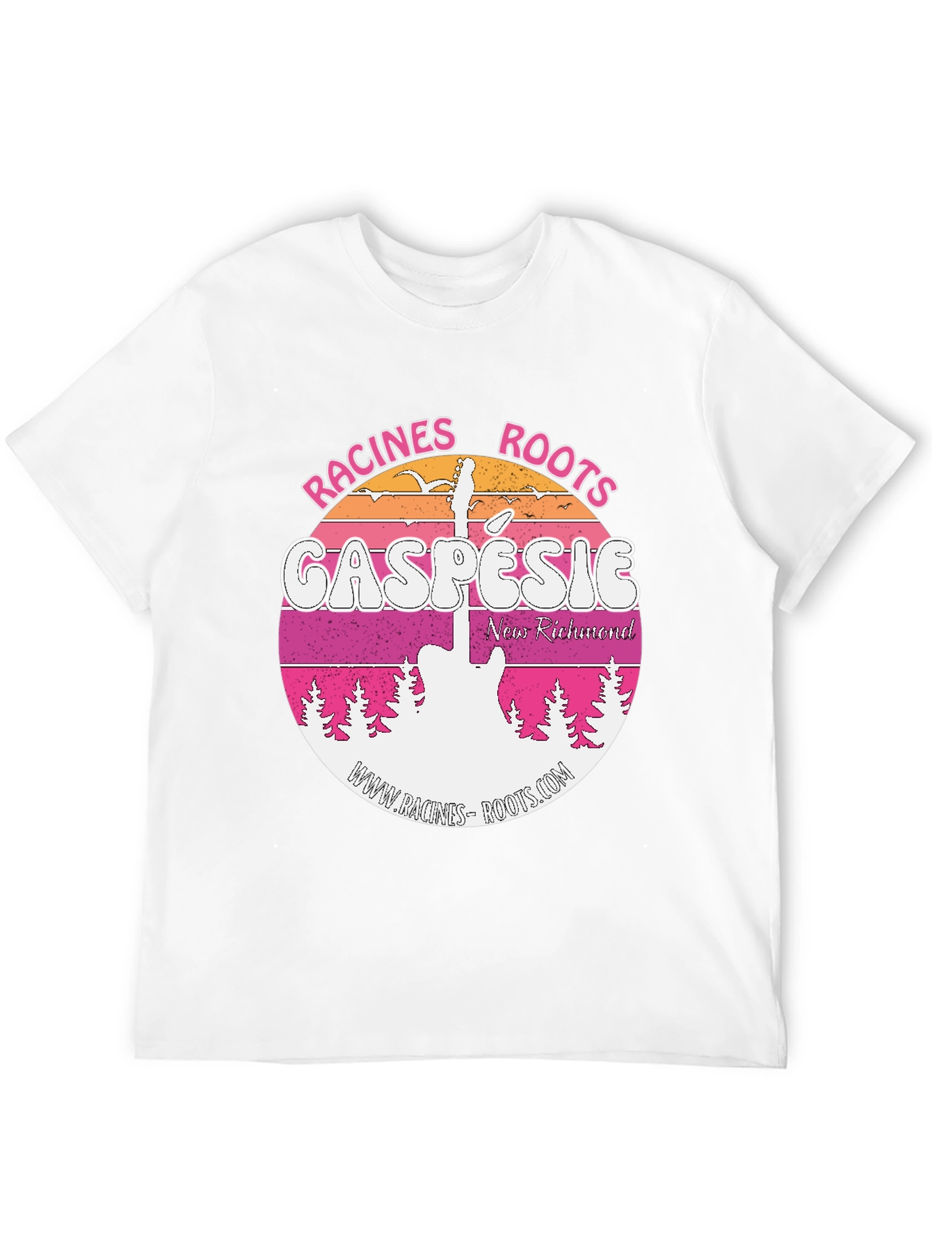 Camiseta Negra Racines Roots Gaspésie