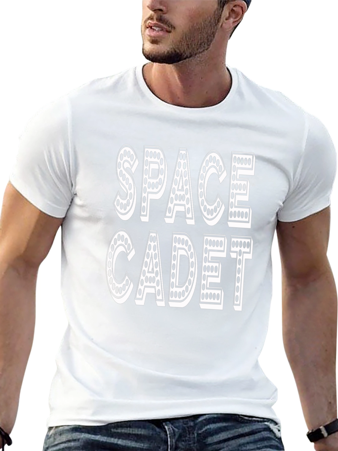 Camiseta Negra Space Cadet Diseño Retro