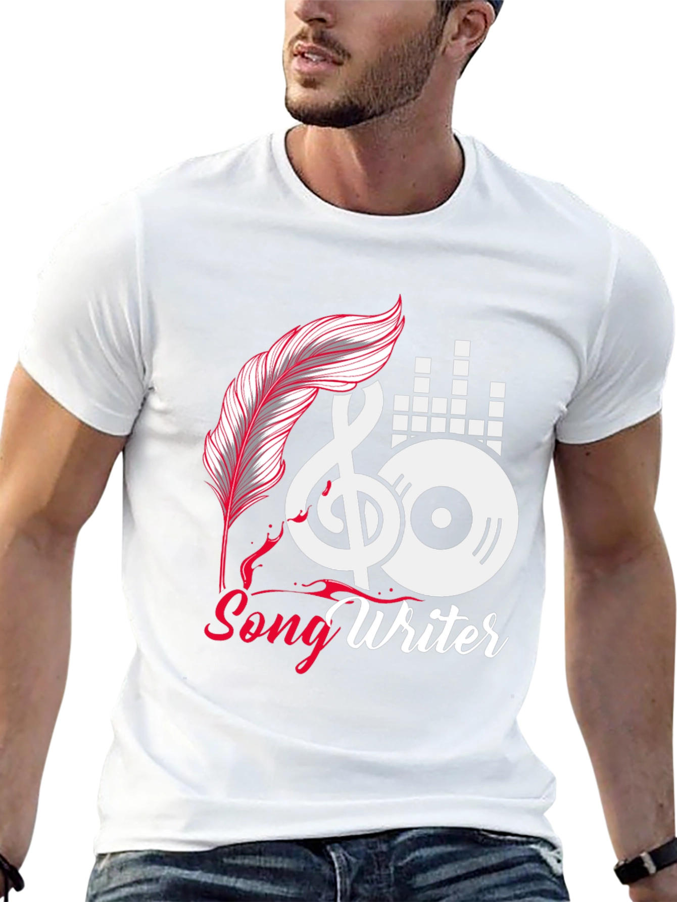 Camiseta Negra Songwriter para Amantes de la Música
