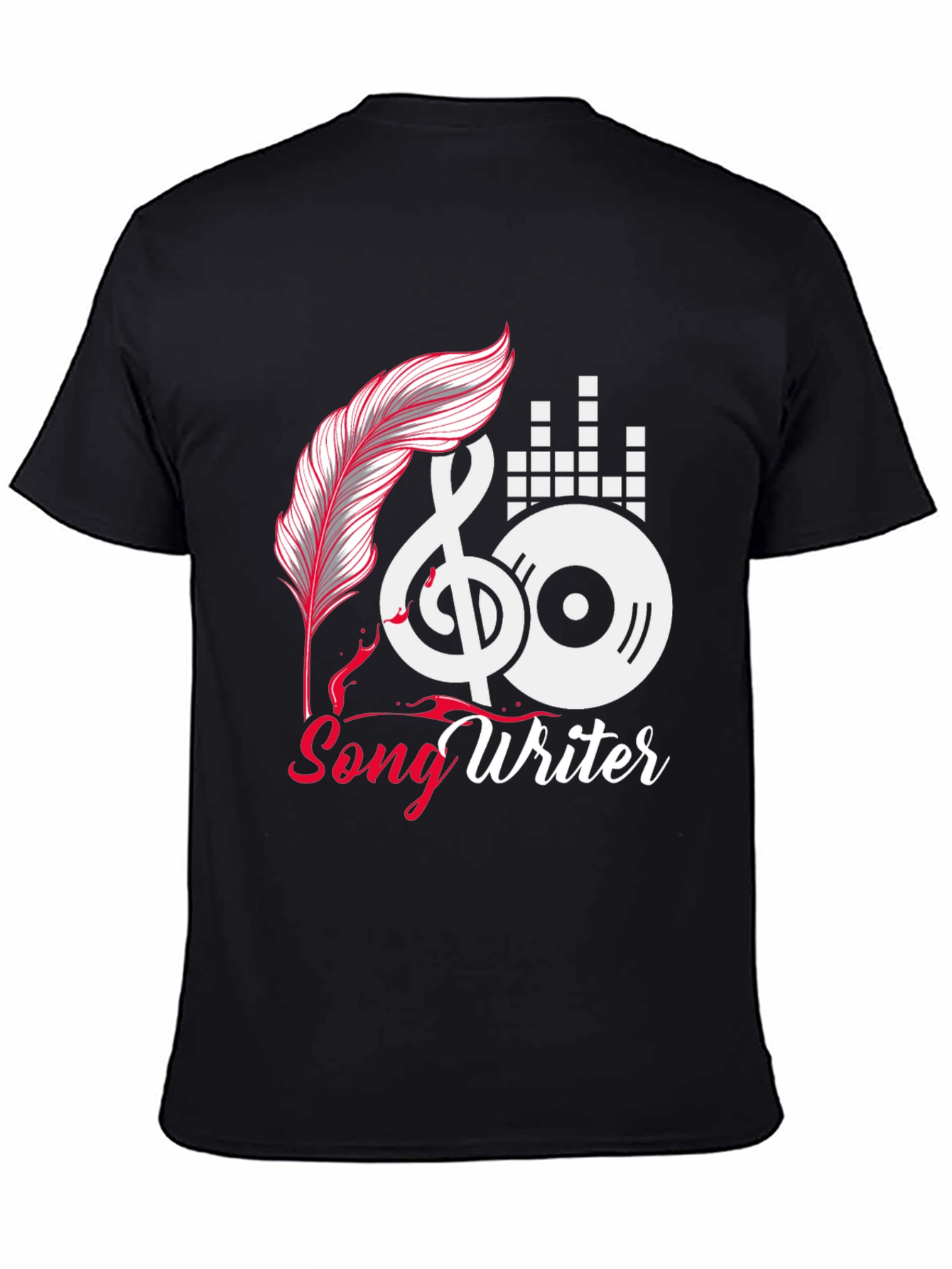 Camiseta Negra Songwriter para Amantes de la Música
