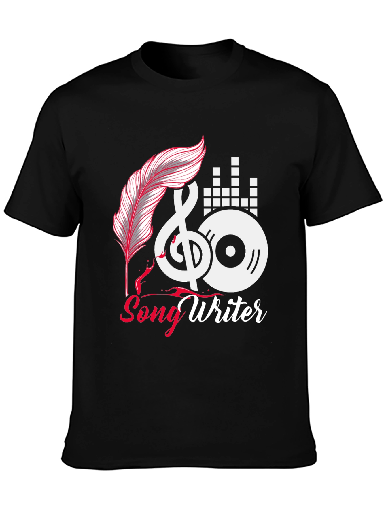 Camiseta Negra Songwriter para Amantes de la Música