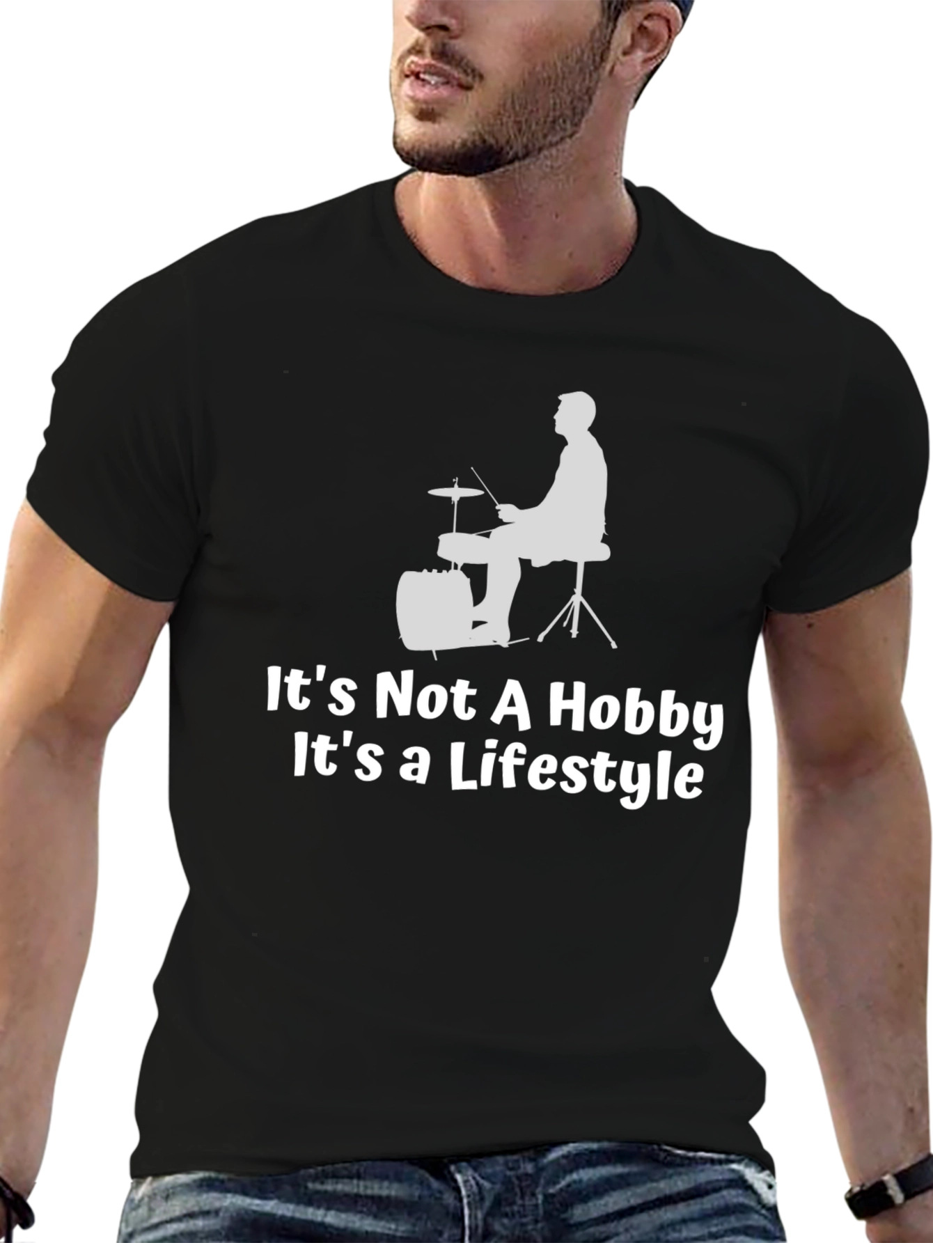 Camiseta Negra - Pasión por la Batería
