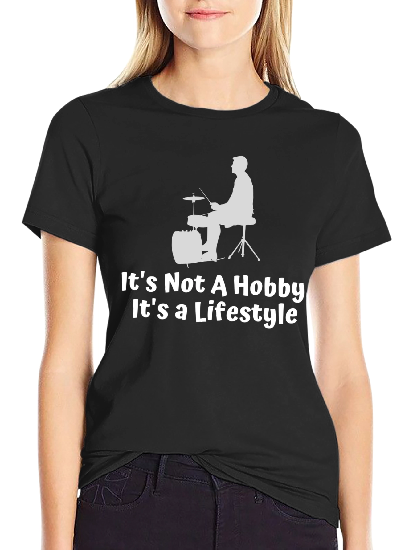 Camiseta Negra - Pasión por la Batería