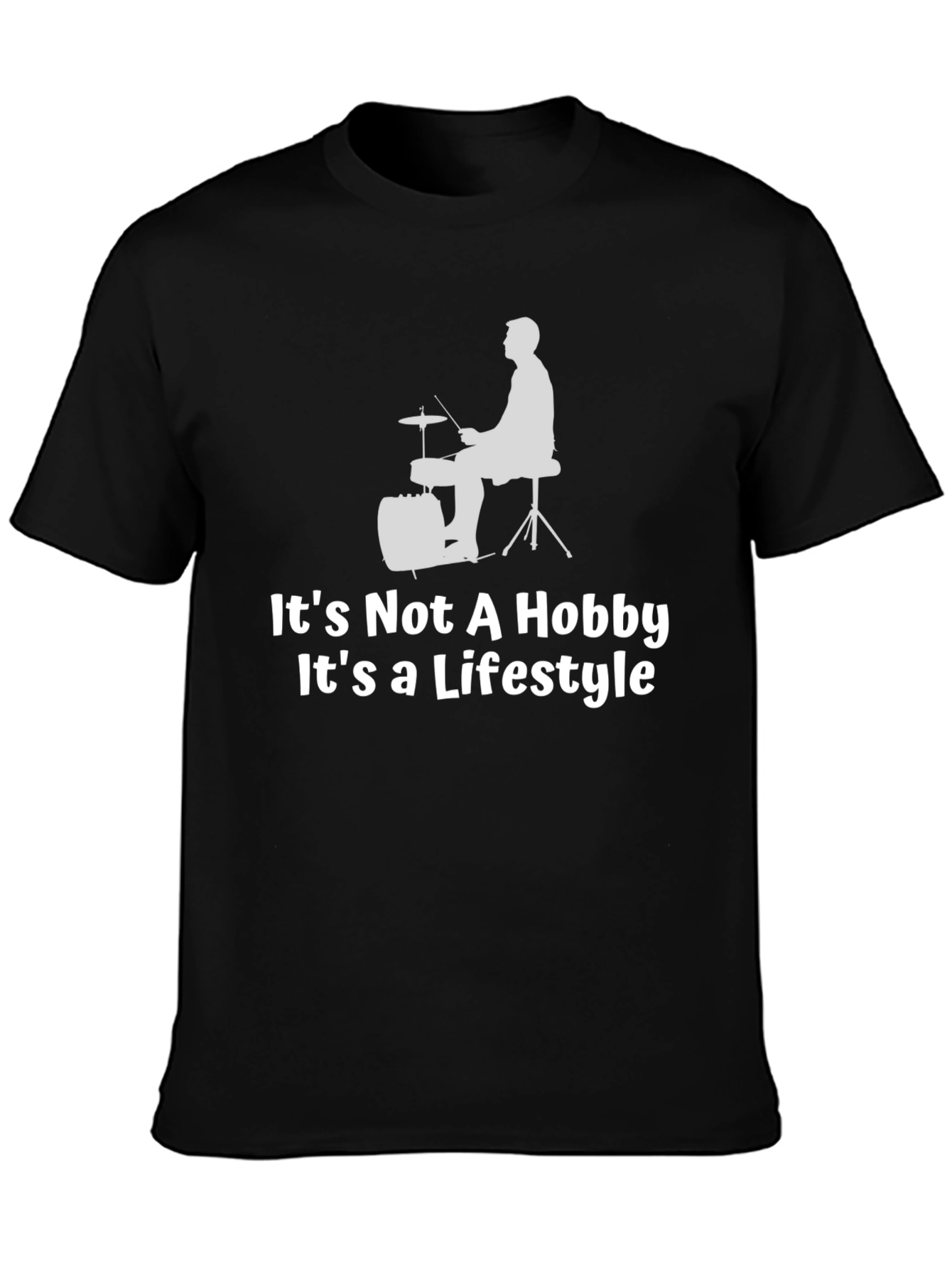 Camiseta Negra - Pasión por la Batería