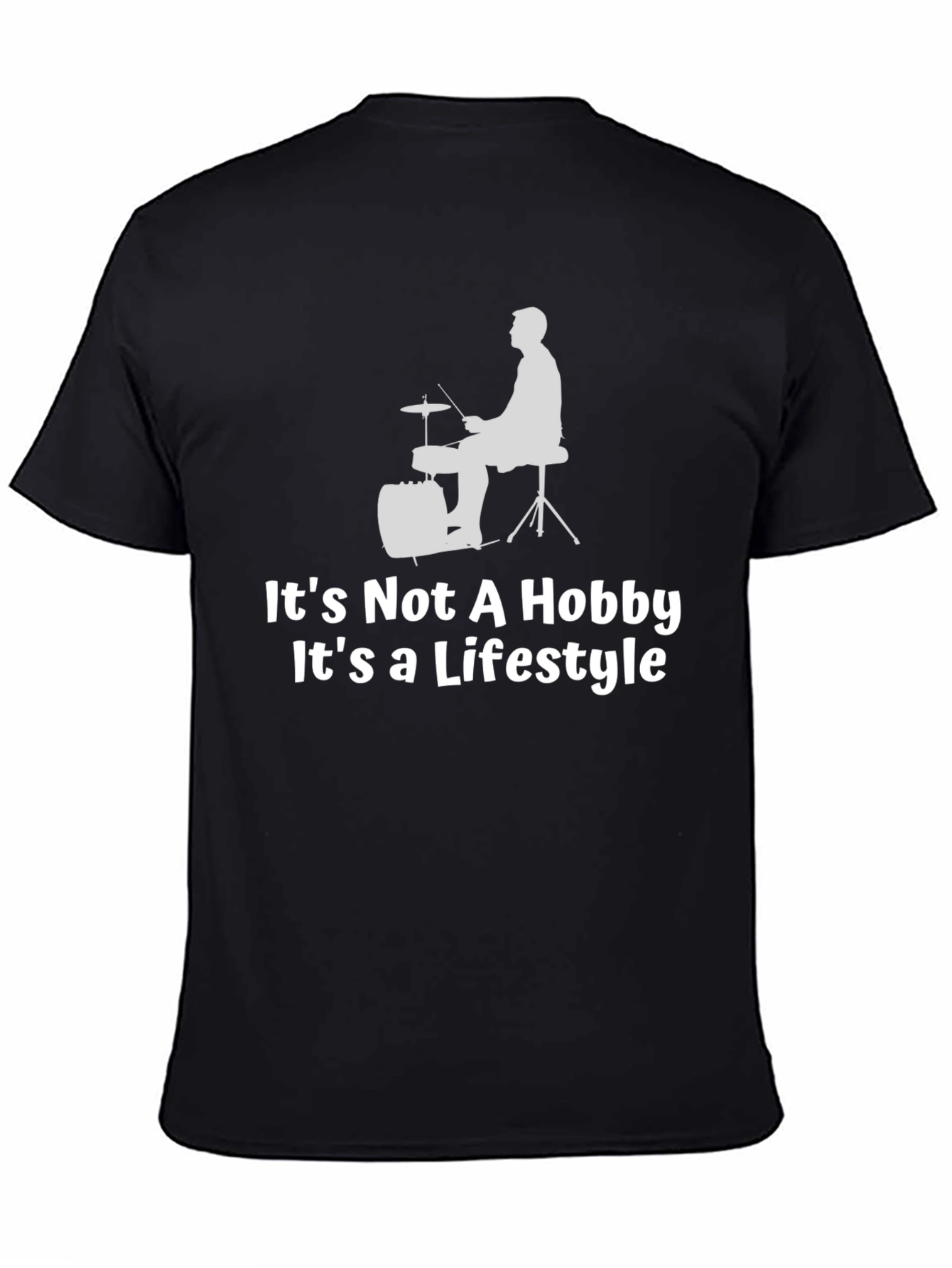 Camiseta Negra - Pasión por la Batería
