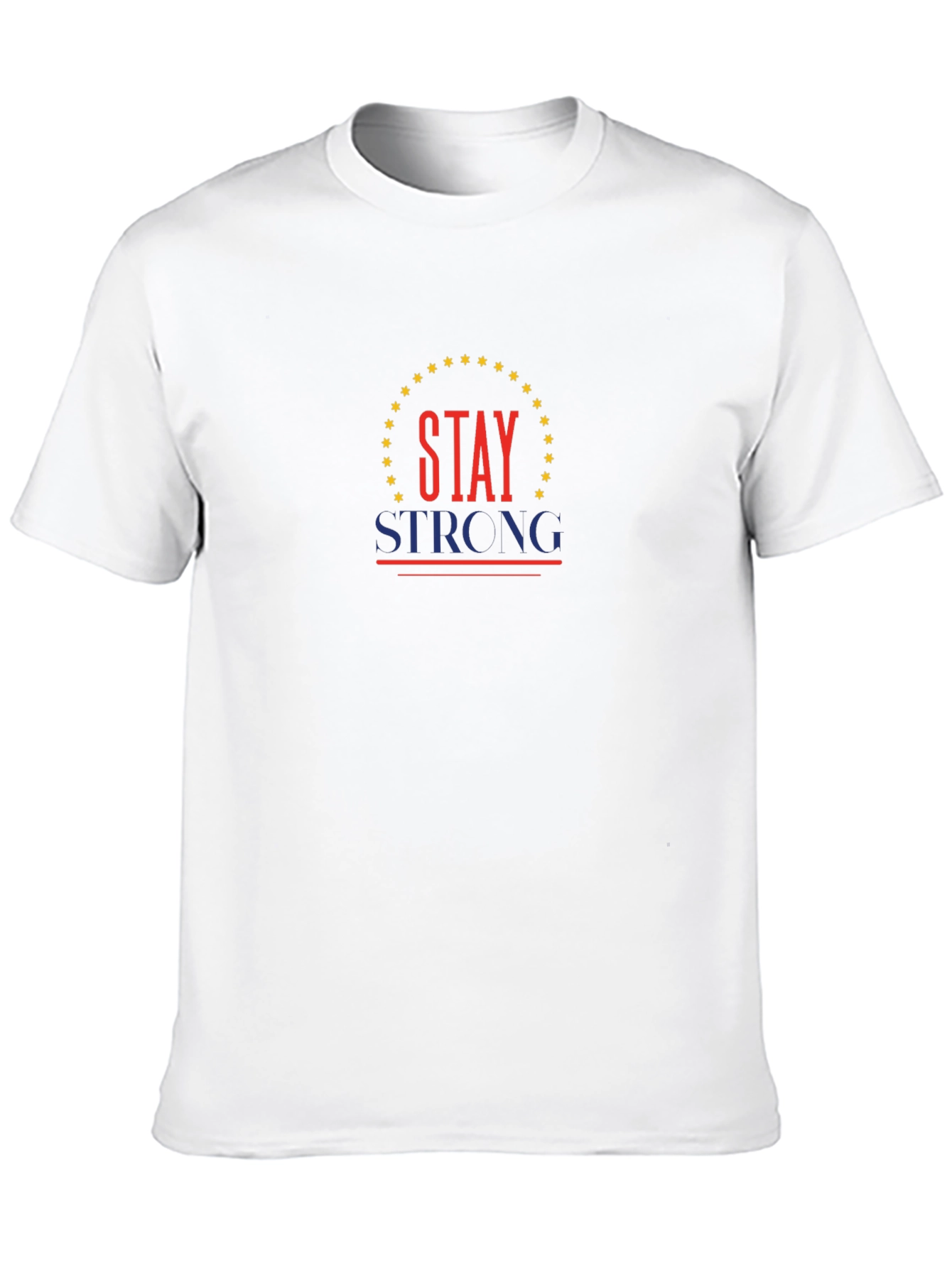 Camiseta Negra Stay Strong con Diseño Patriótico