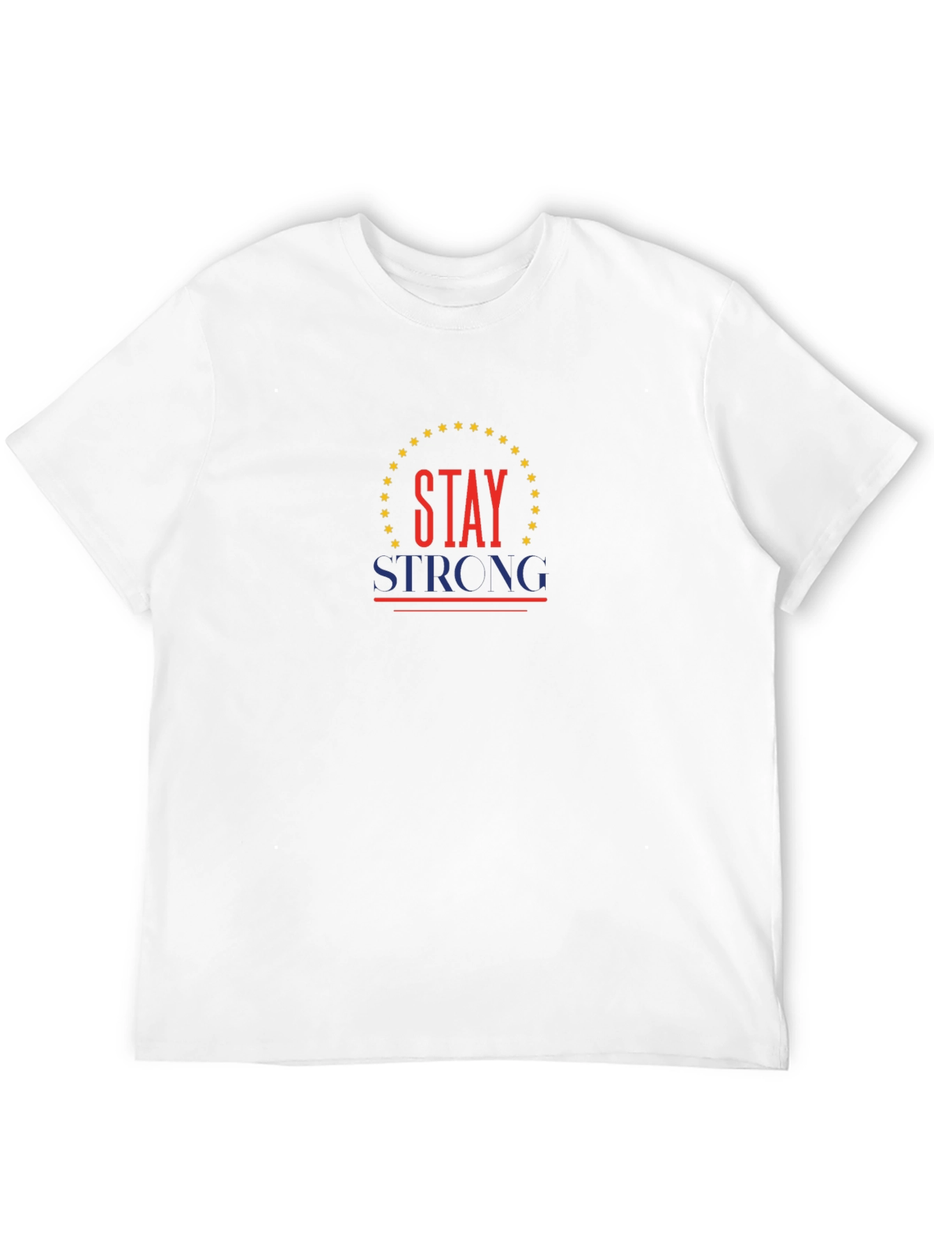 Camiseta Negra Stay Strong con Diseño Patriótico