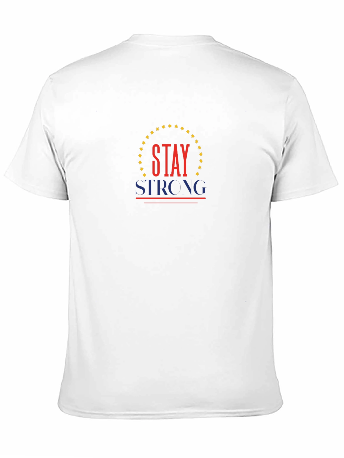 Camiseta Negra Stay Strong con Diseño Patriótico