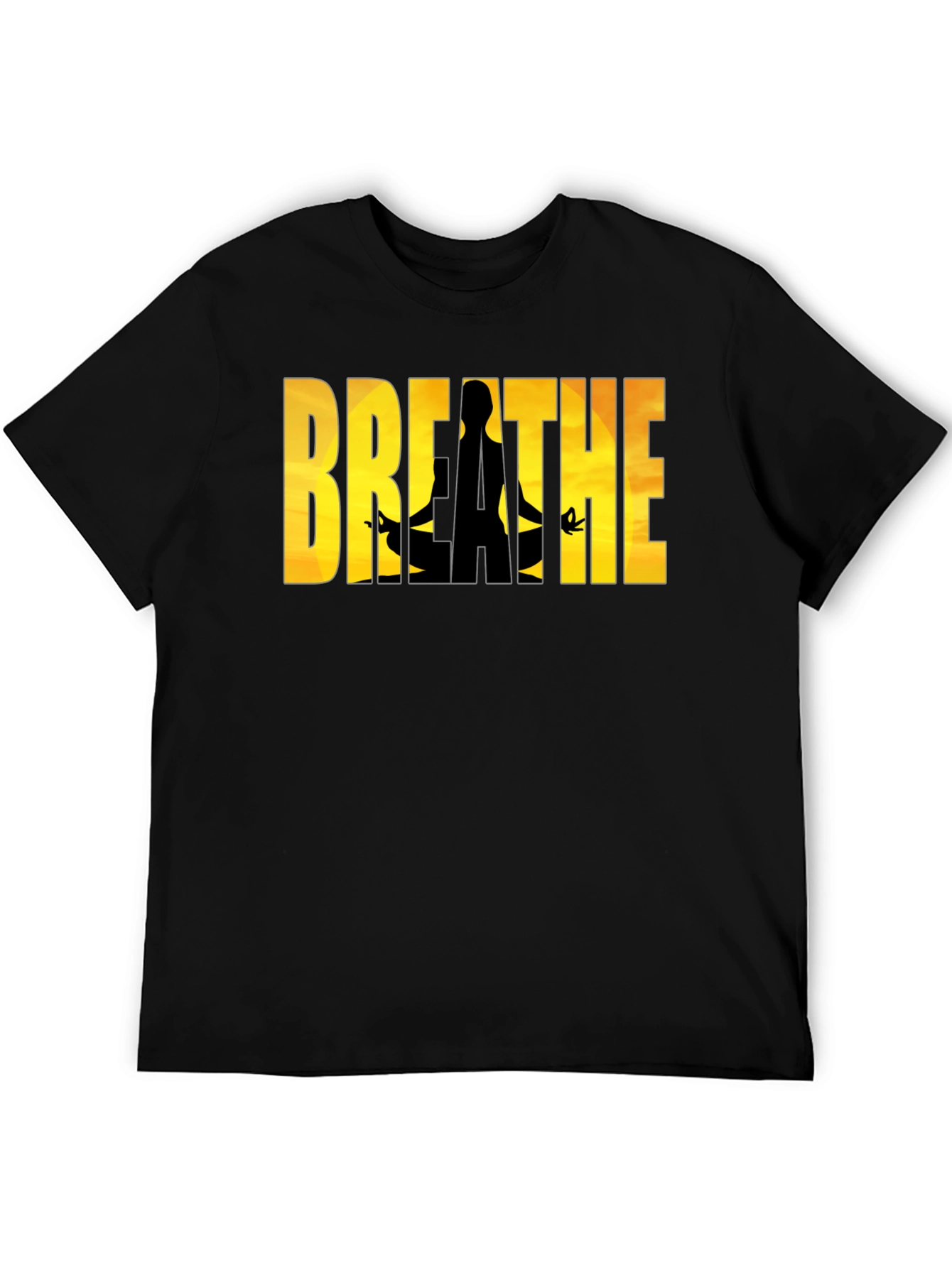 Camiseta Negra Breathe - Meditación y Relax