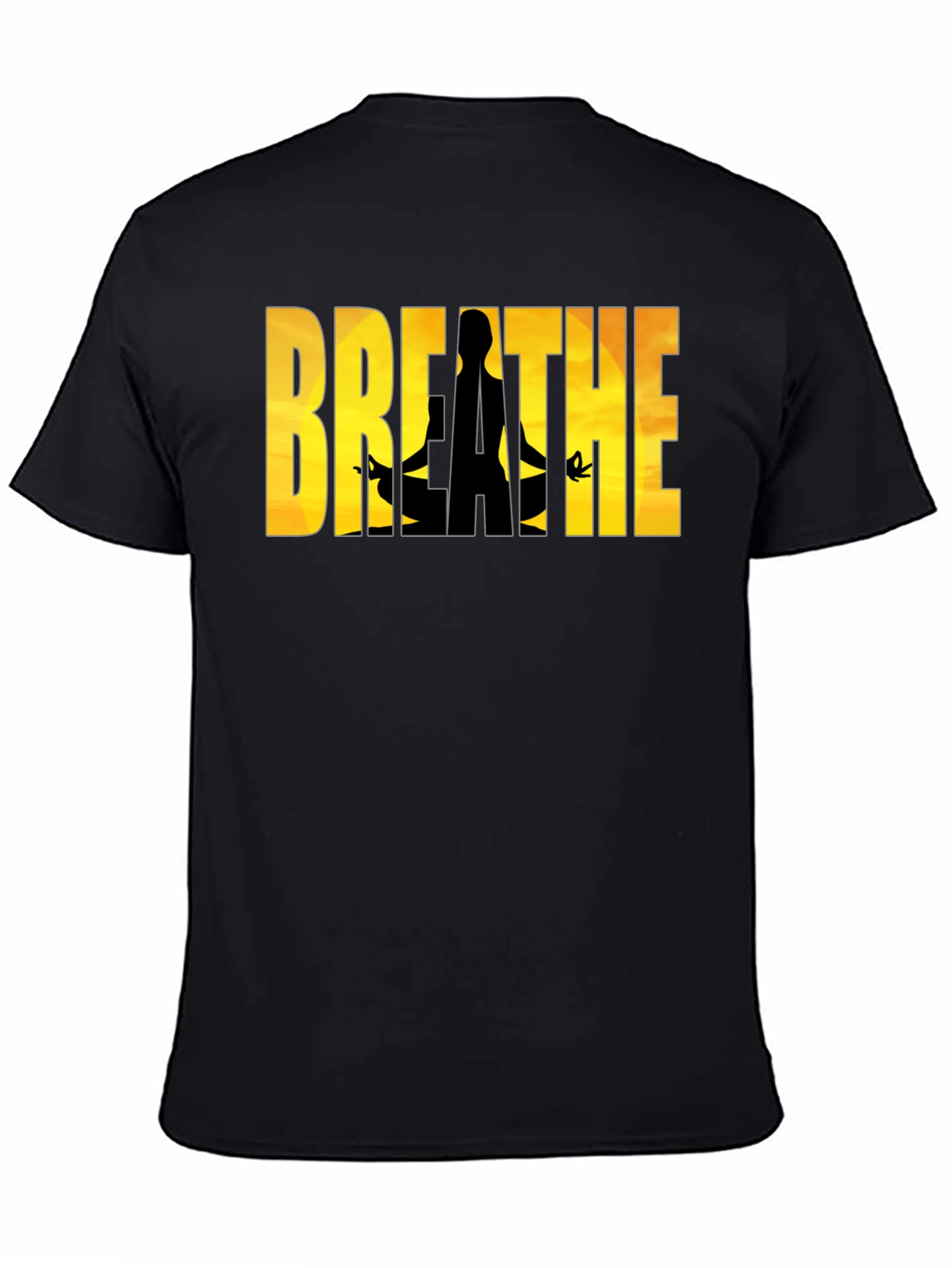 Camiseta Negra Breathe - Meditación y Relax