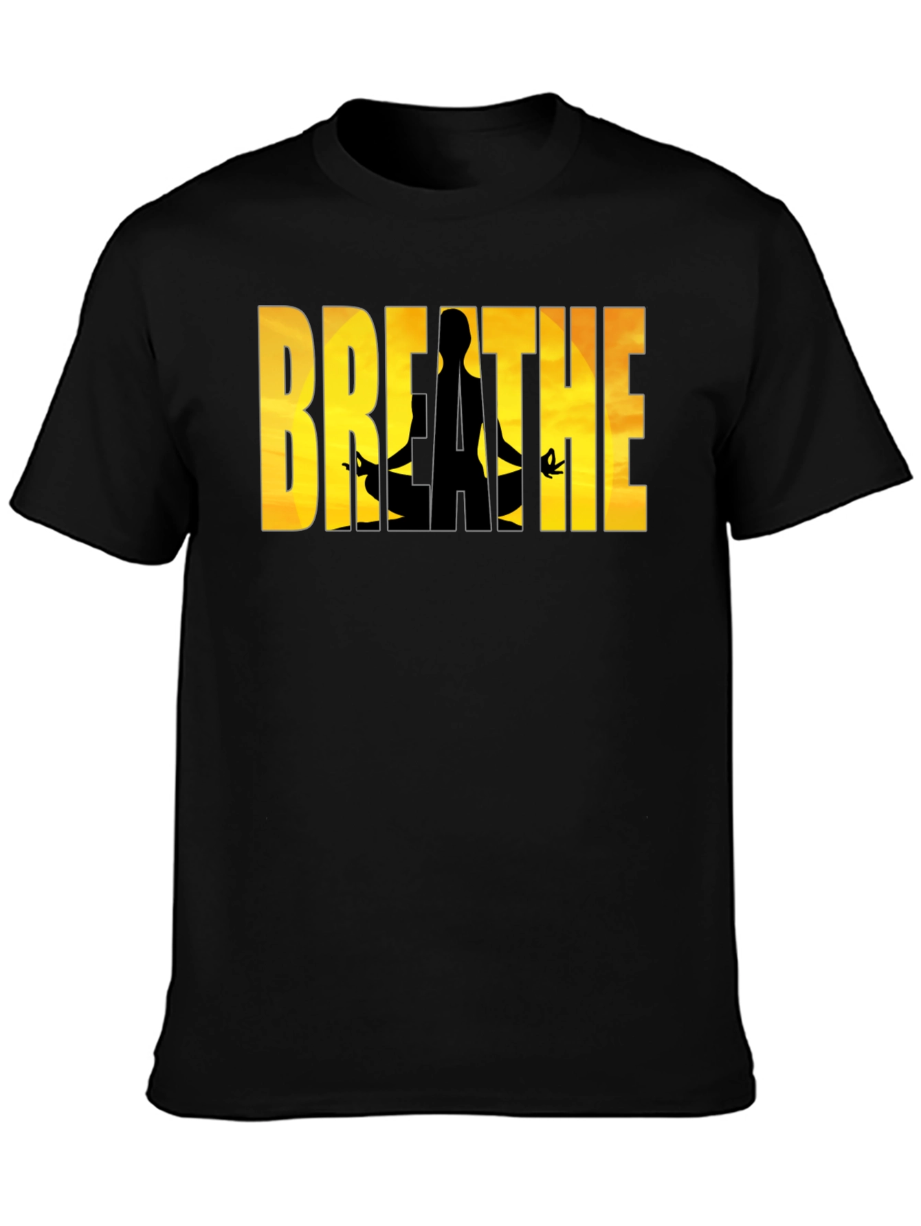 Camiseta Negra Breathe - Meditación y Relax