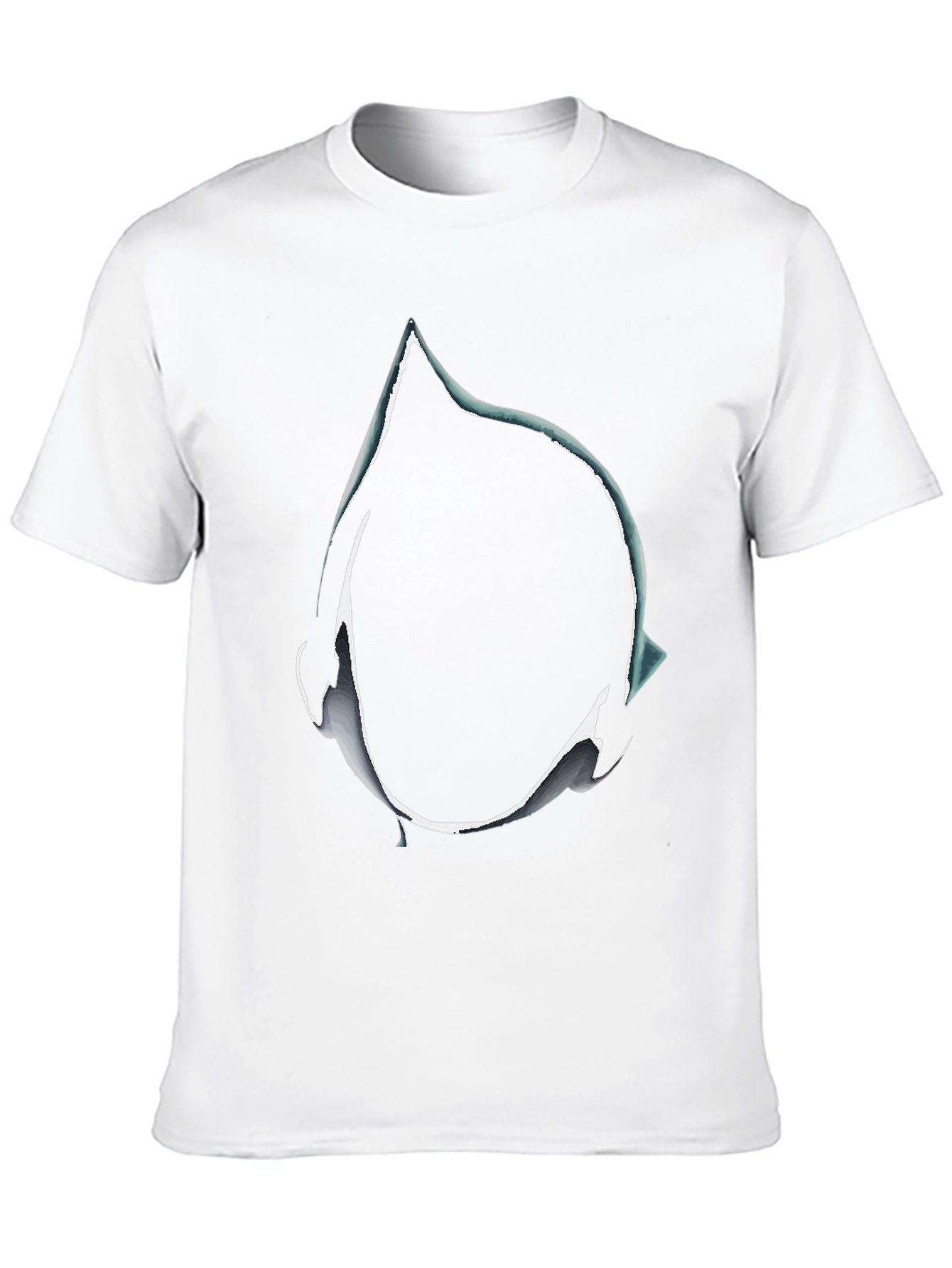 Camiseta Negra con Diseño Abstracto de Gota