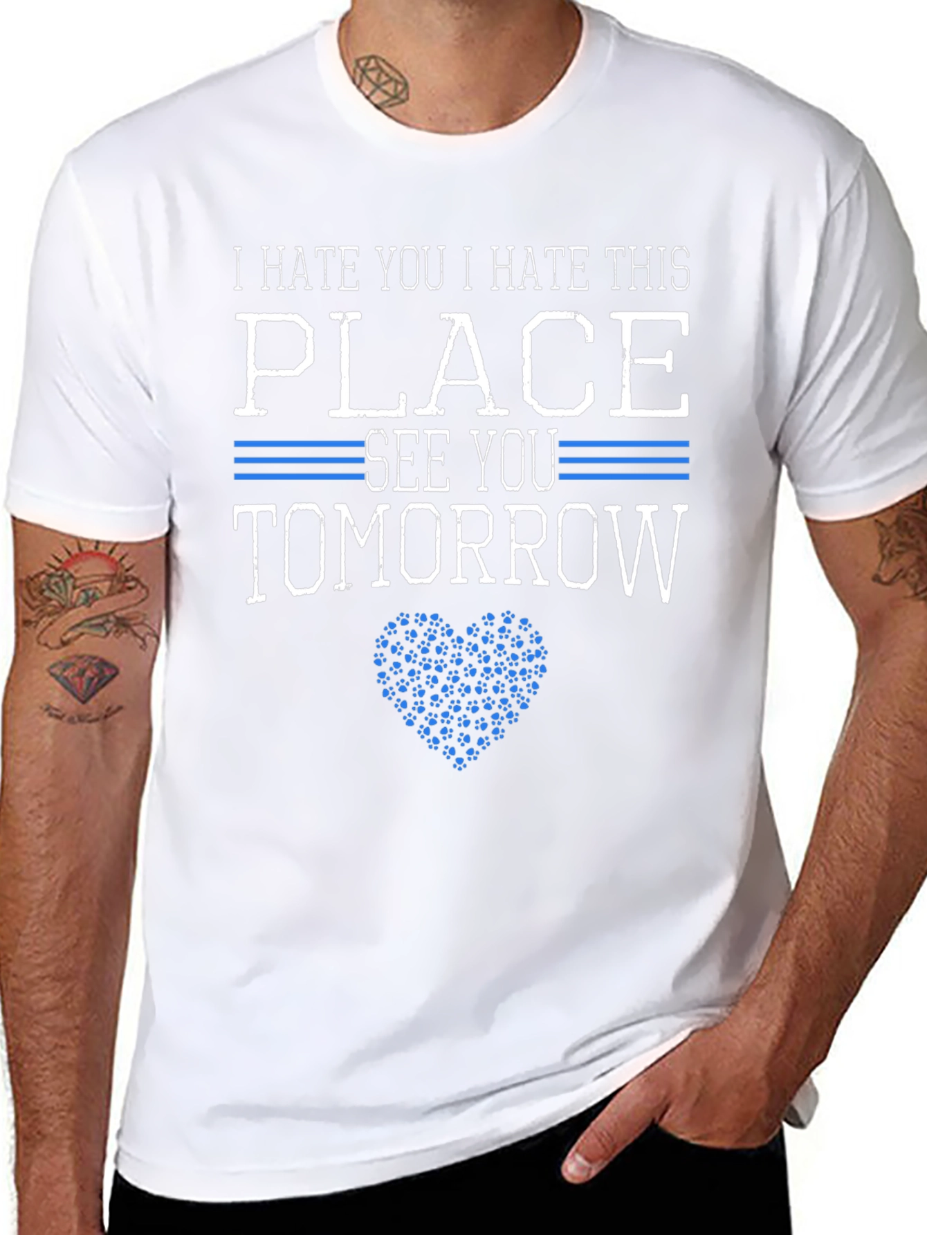 Camiseta Negra: I Hate You I Hate This Place