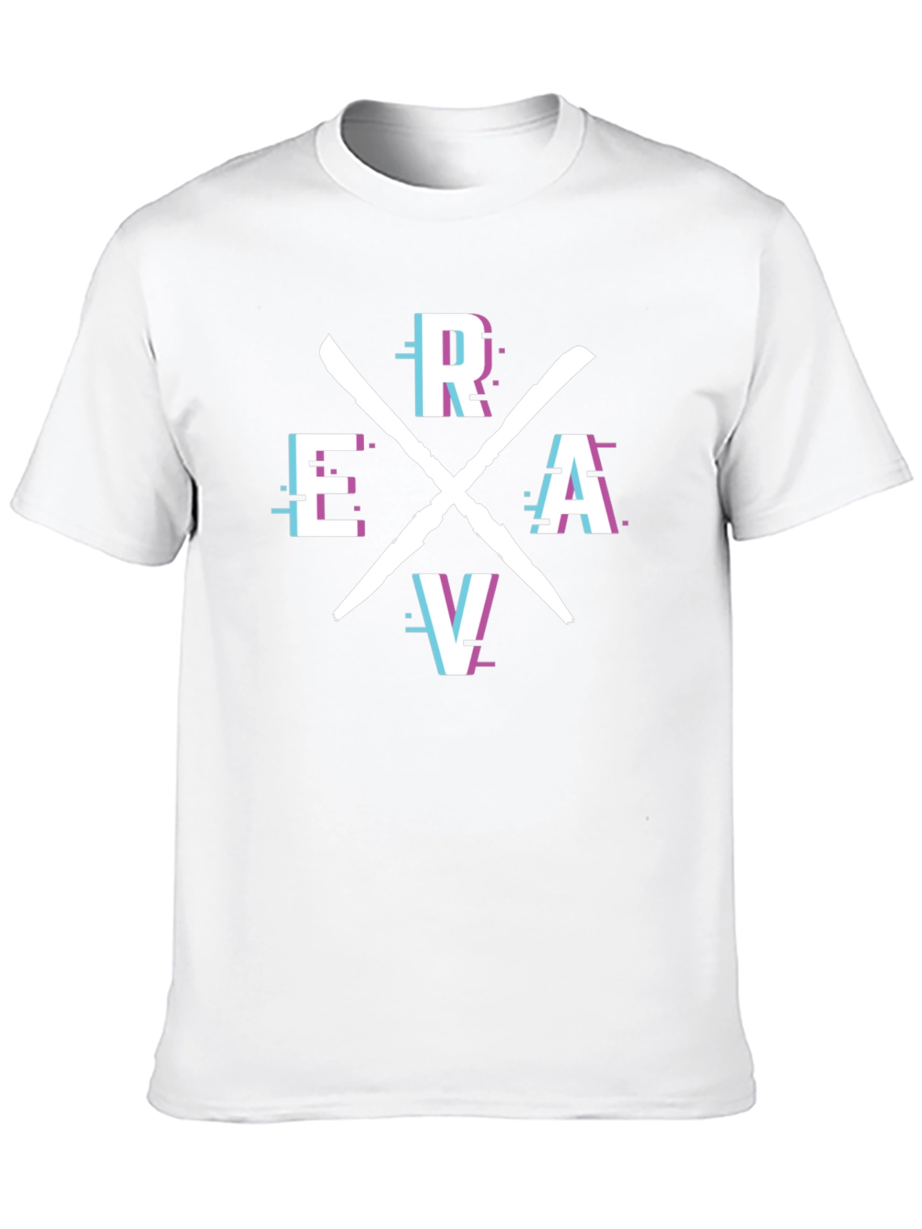 Camiseta Negra Estampada ERAV - Diseño Moderno