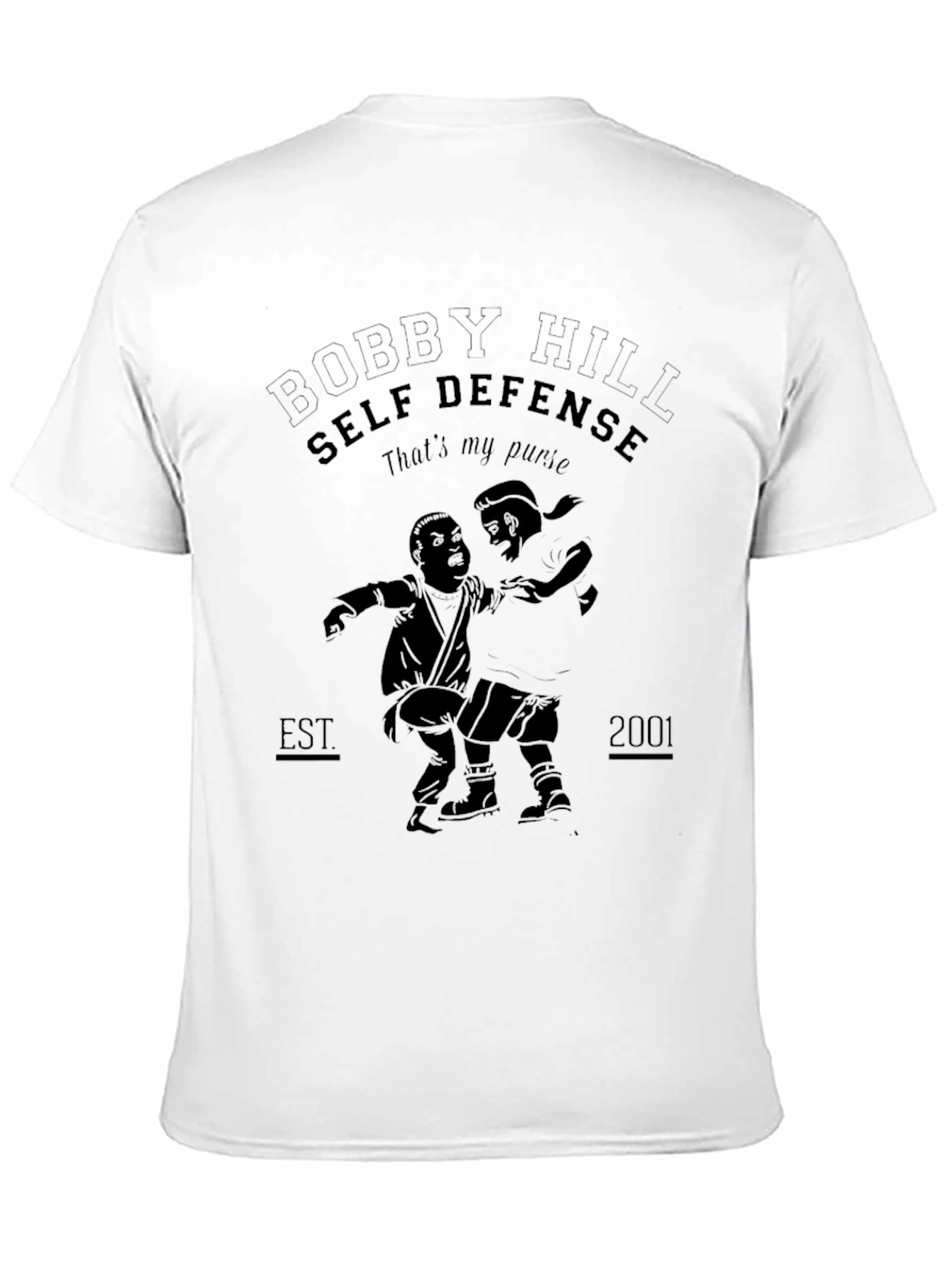 Camiseta Negra Bobby Hill Self Defense