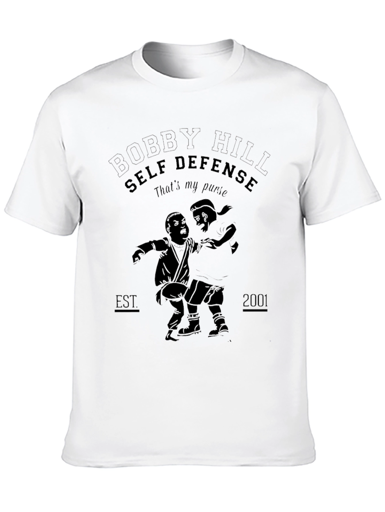 Camiseta Negra Bobby Hill Self Defense
