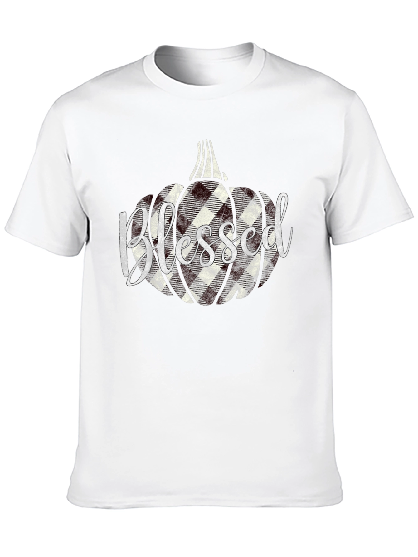 Camiseta Negra Estampada Calabaza Blessed