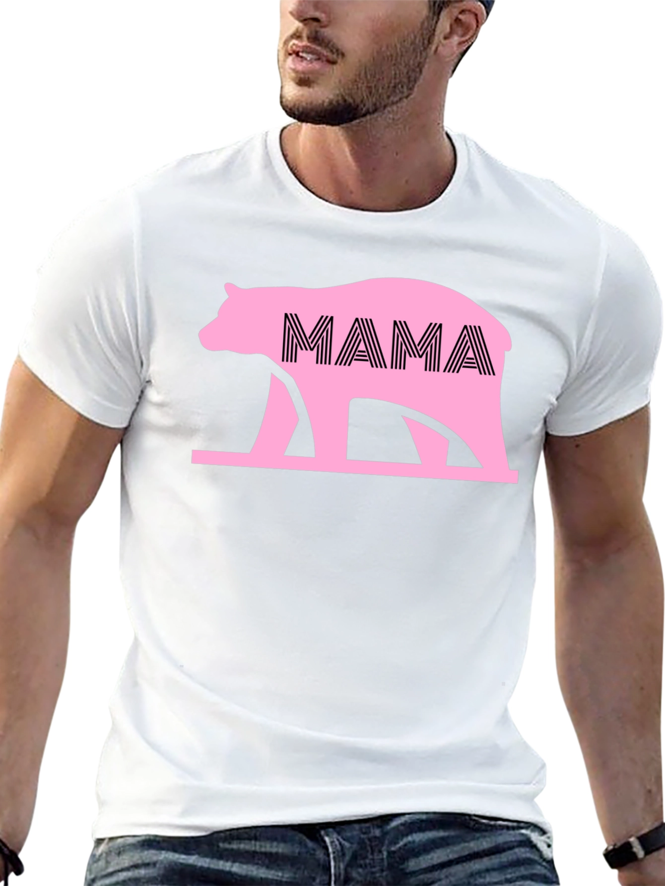 Camiseta Negra Oso Mama