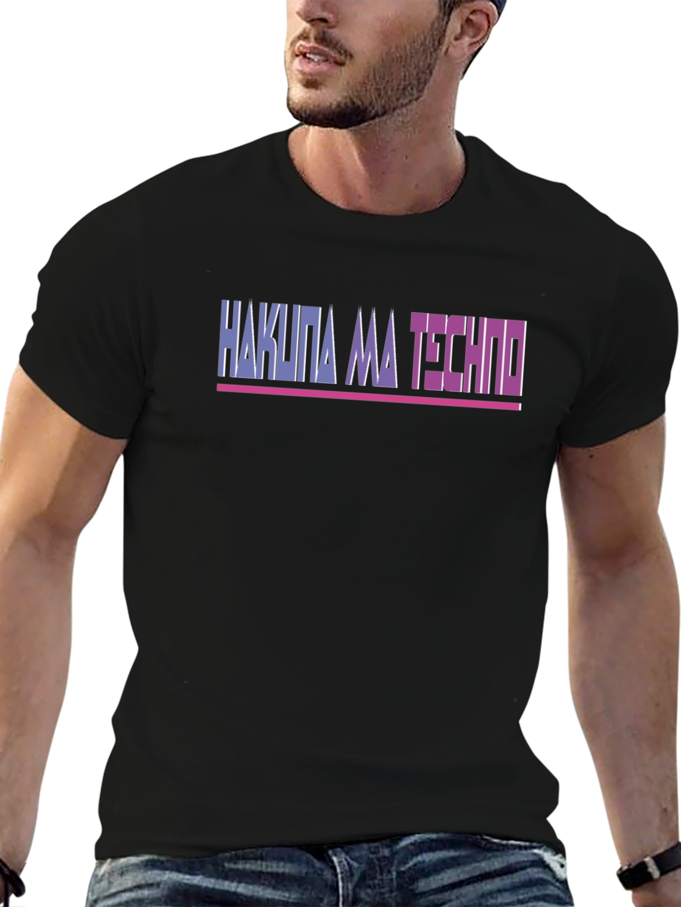 Camiseta Hakuna Ma Techno Negra