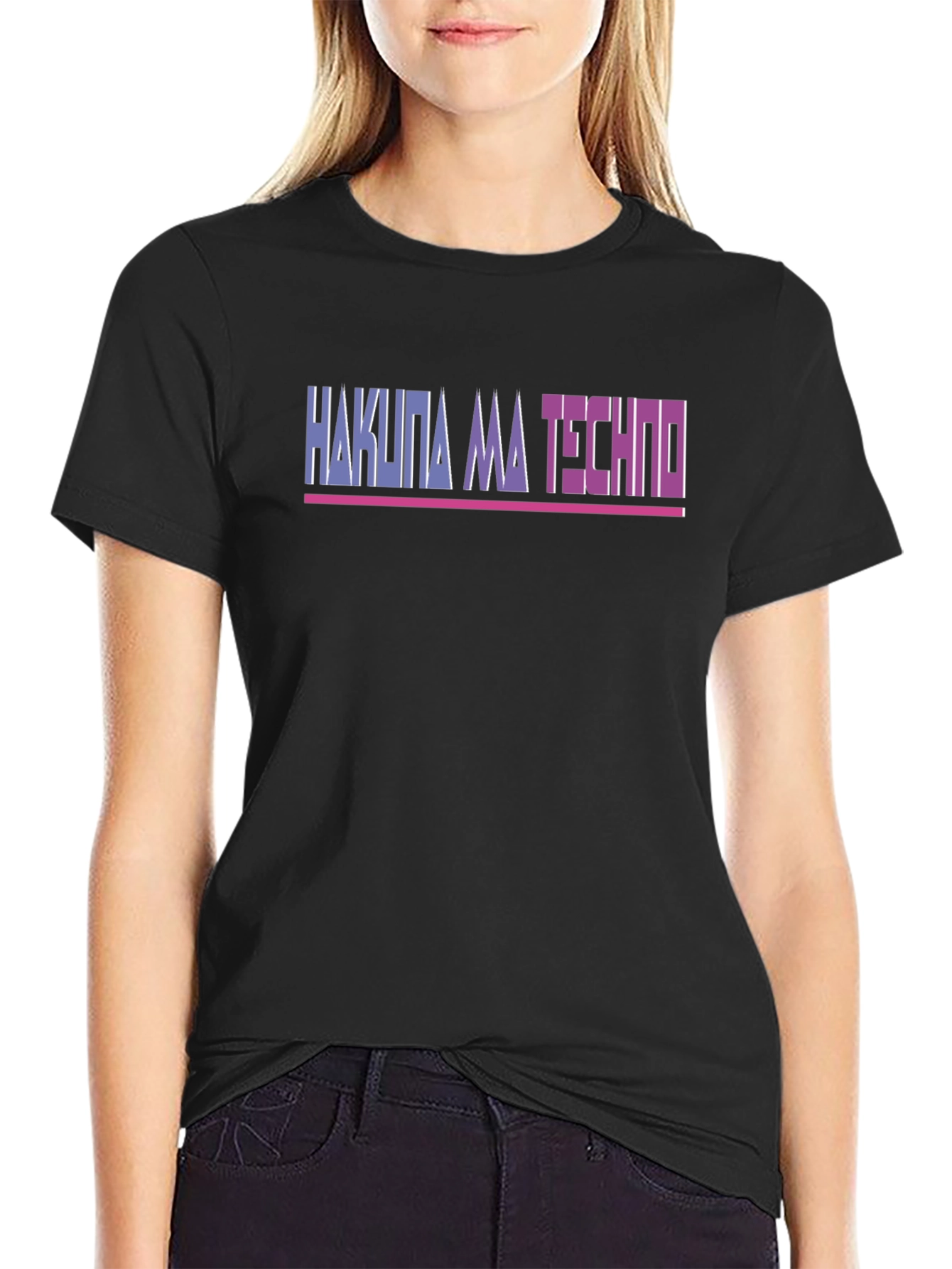 Camiseta Hakuna Ma Techno Negra