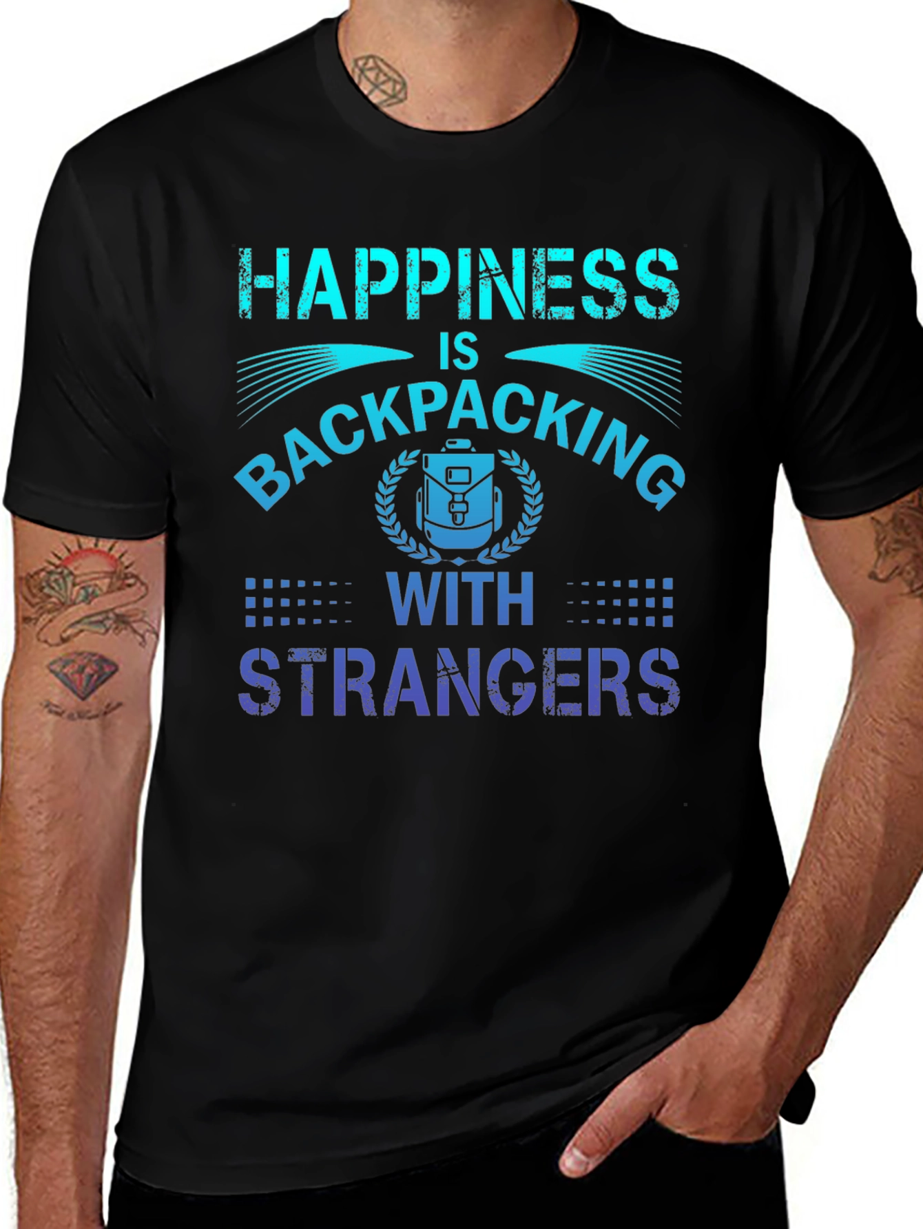 Camiseta La felicidad es hacer senderismo