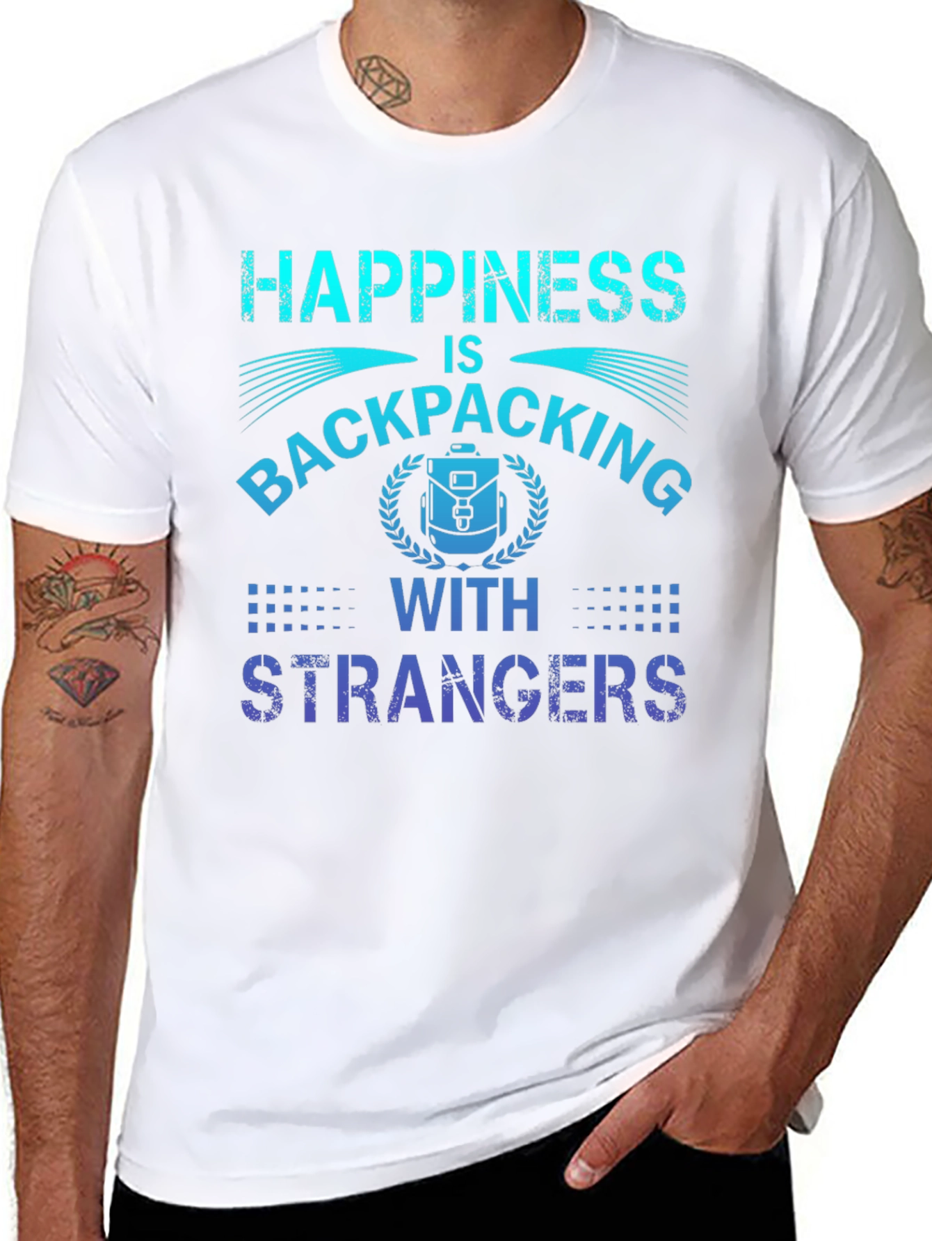 Camiseta La felicidad es hacer senderismo