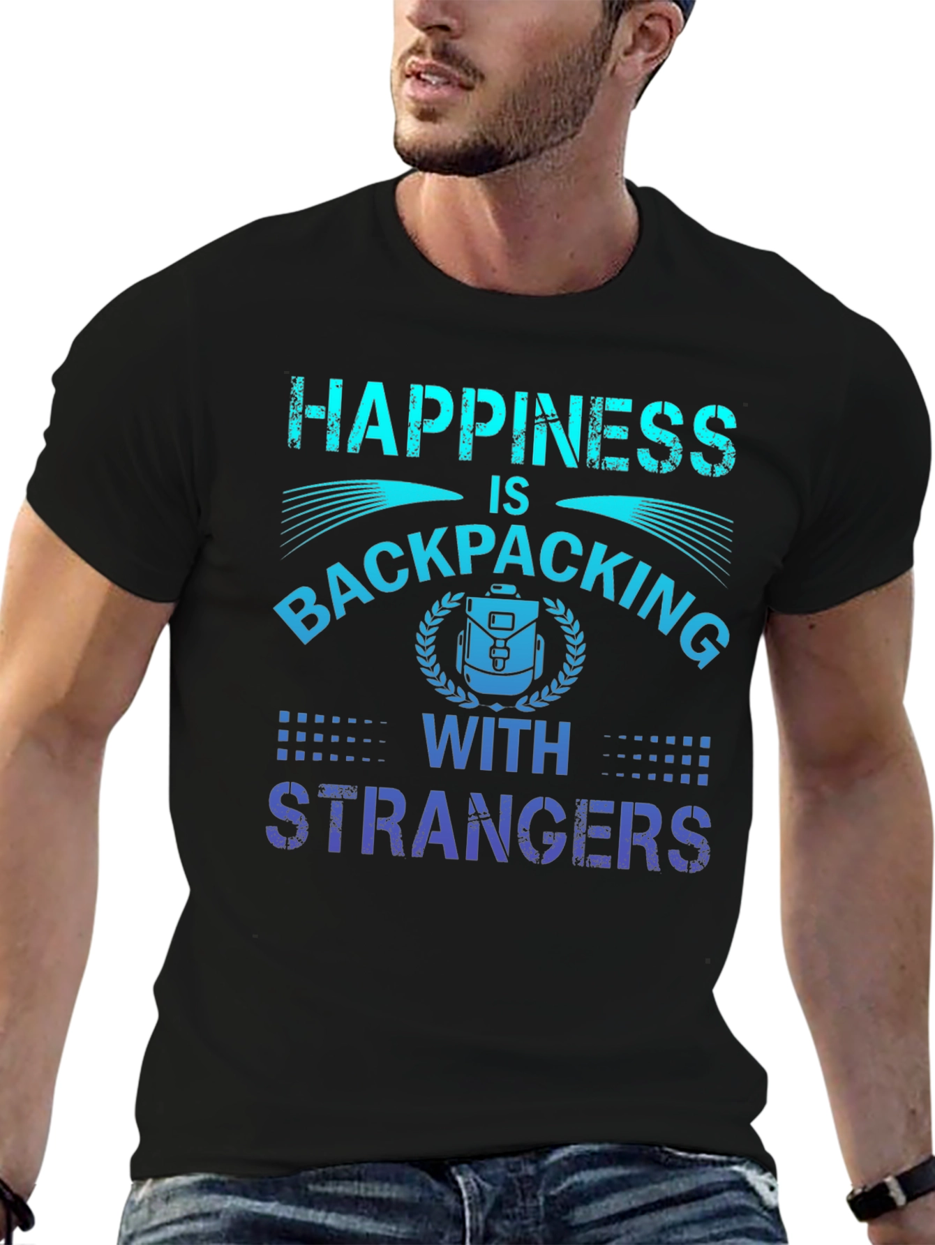 Camiseta La felicidad es hacer senderismo
