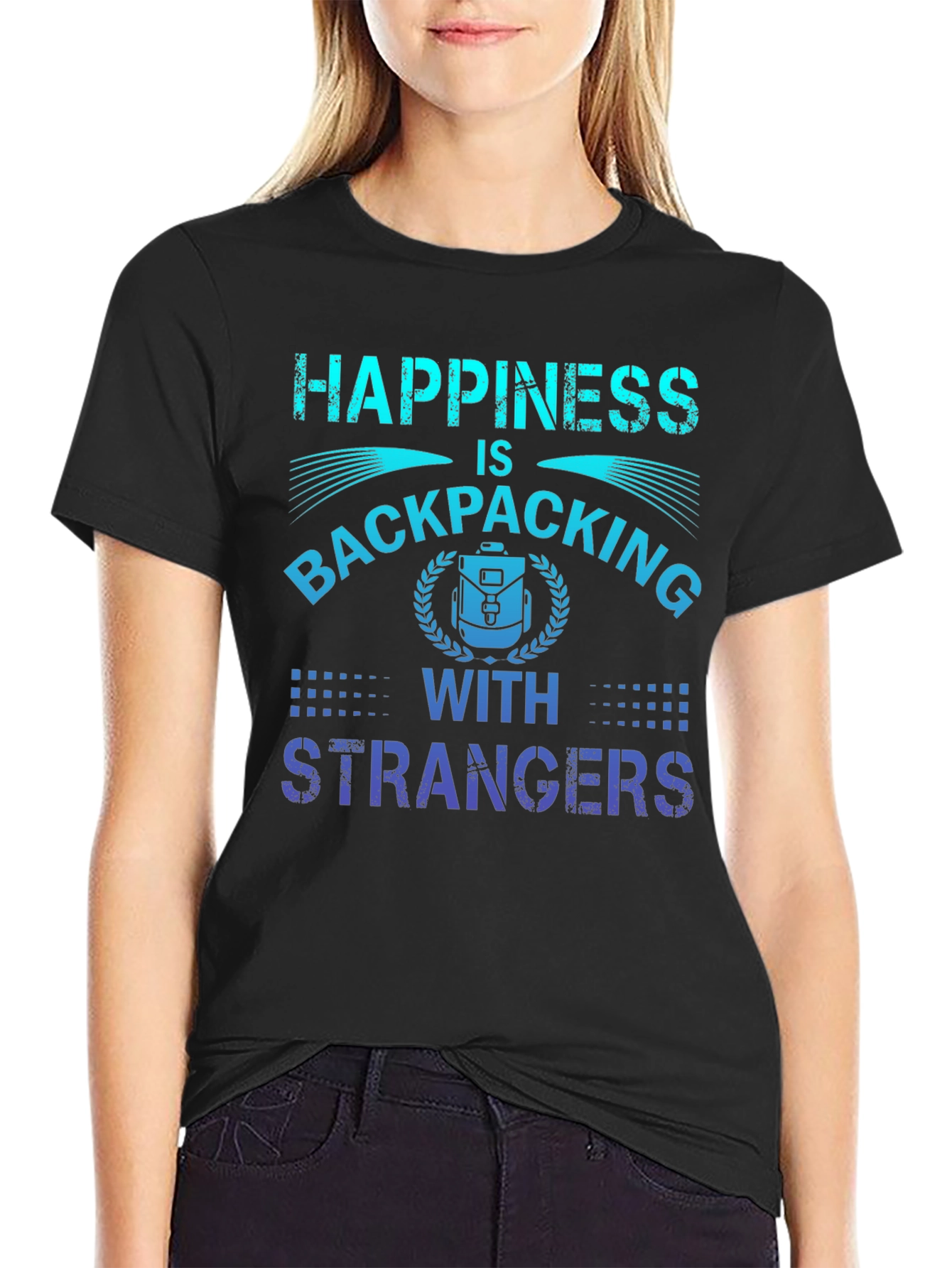 Camiseta La felicidad es hacer senderismo