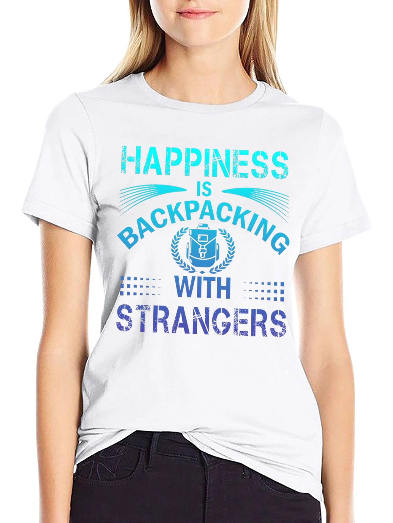 Camiseta La felicidad es hacer senderismo