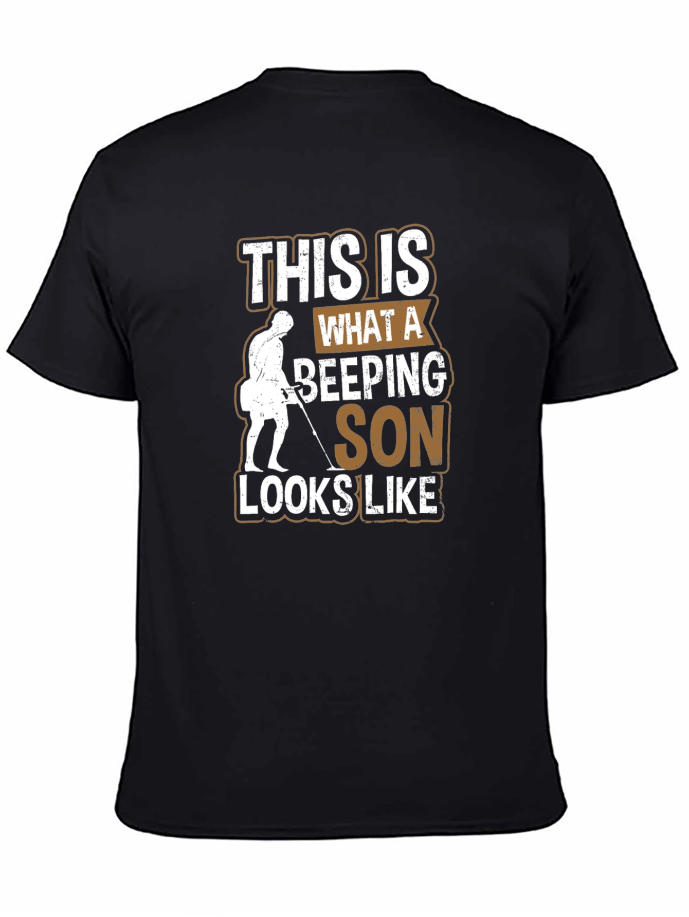 Camiseta Negra: Hijo Detector de Metales